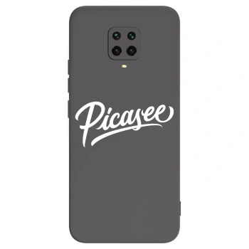 Picasee Μαύρη θήκη σιλικόνης για Xiaomi Redmi Note 9 Pro - Picasee - old logo - white