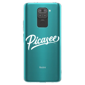 Picasee Μαύρη θήκη σιλικόνης για Xiaomi Redmi Note 9 - Picasee - old logo - white
