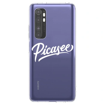 Picasee διαφανής θήκη σιλικόνης Xiaomi Mi Note 10 Lite - Picasee - old logo - white