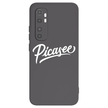 Picasee Μαύρη θήκη σιλικόνης για Xiaomi Mi Note 10 Lite - Picasee - old logo - white
