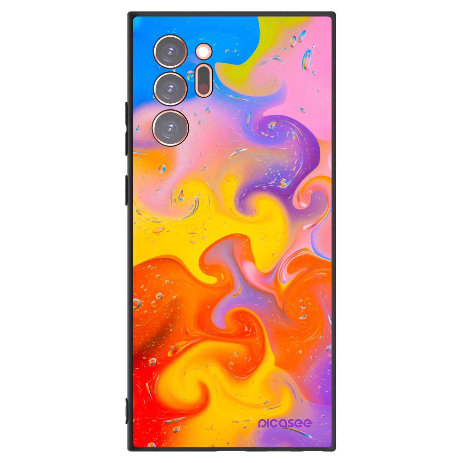 Picasee Μαύρη θήκη σιλικόνης για Samsung Galaxy Note 20 Ultra - Bubbles