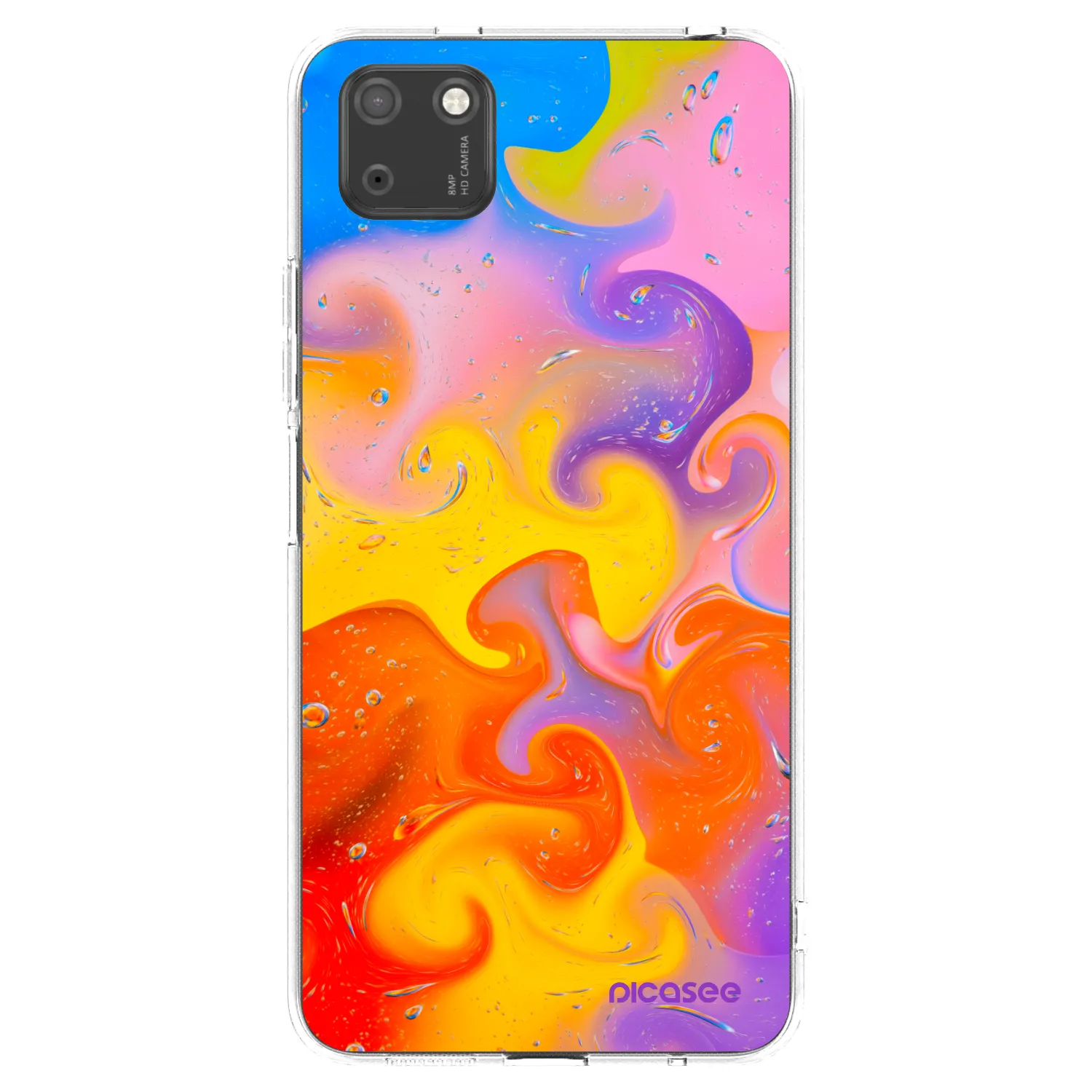 Picasee διαφανής θήκη σιλικόνης Huawei Y5P - Bubbles