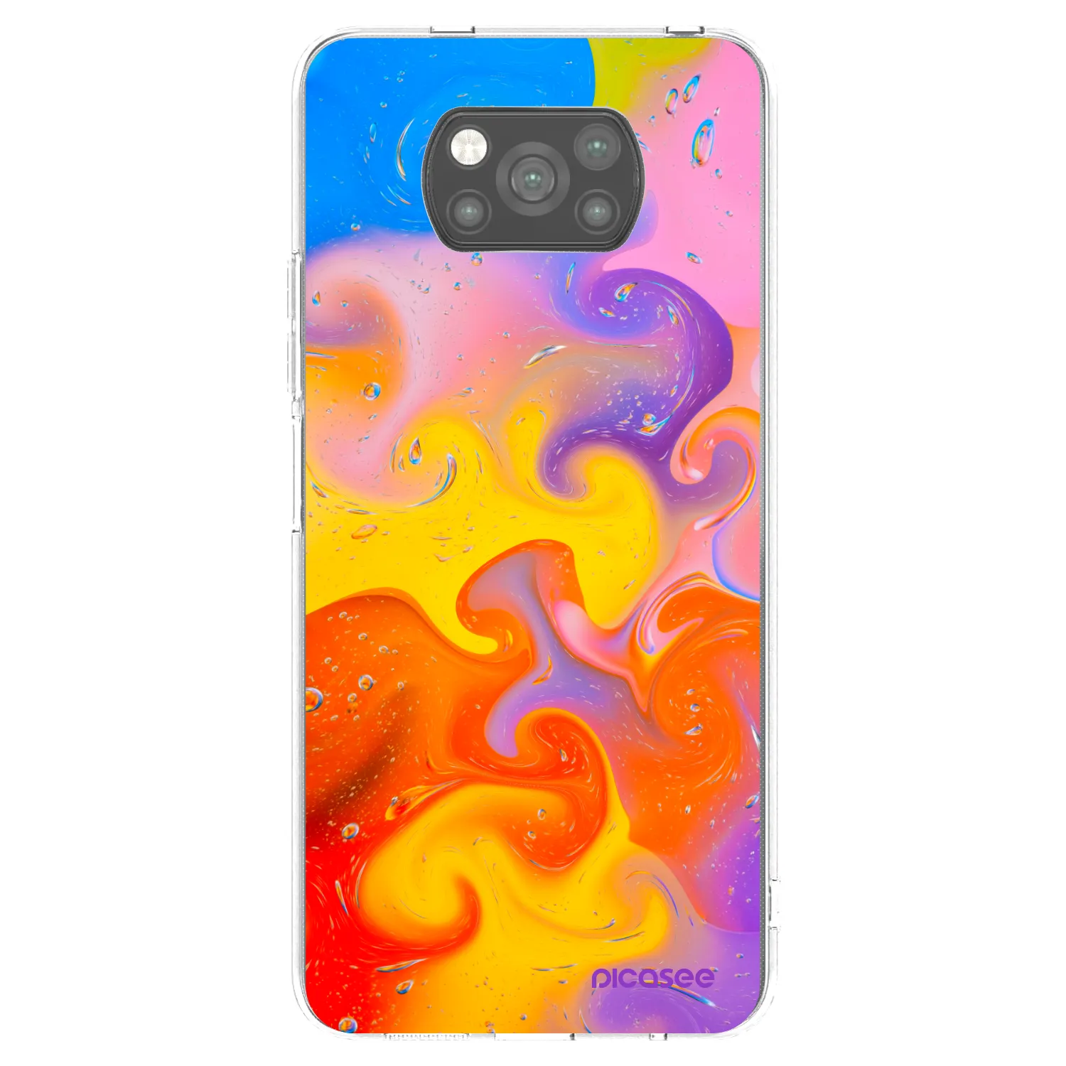 Picasee Μαύρη θήκη σιλικόνης για Xiaomi Poco X3 - Bubbles