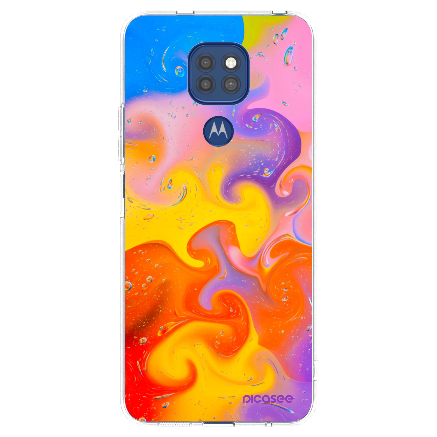 Picasee διαφανής θήκη σιλικόνης Motorola Moto G9 Play - Bubbles