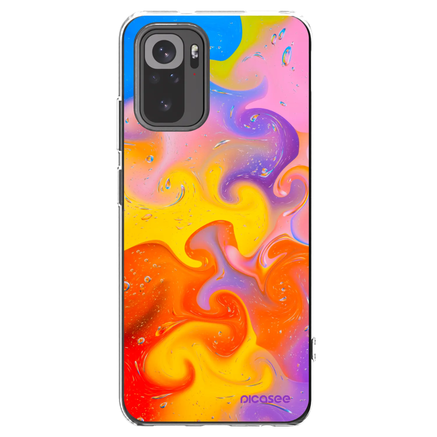 Picasee διαφανής θήκη σιλικόνης Xiaomi Redmi Note 10S - Bubbles