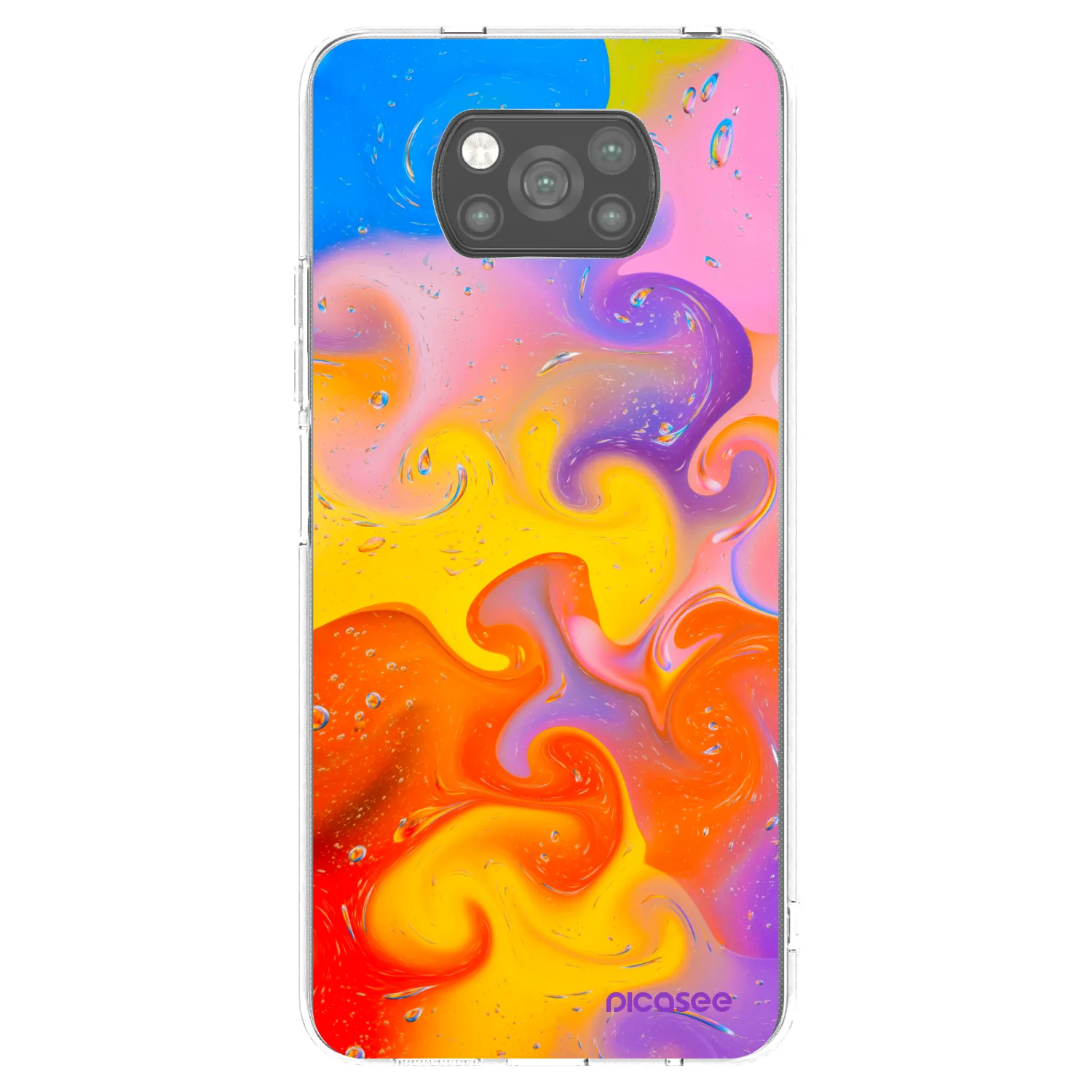 Picasee Μαύρη θήκη σιλικόνης για Xiaomi Poco X3 Pro - Bubbles
