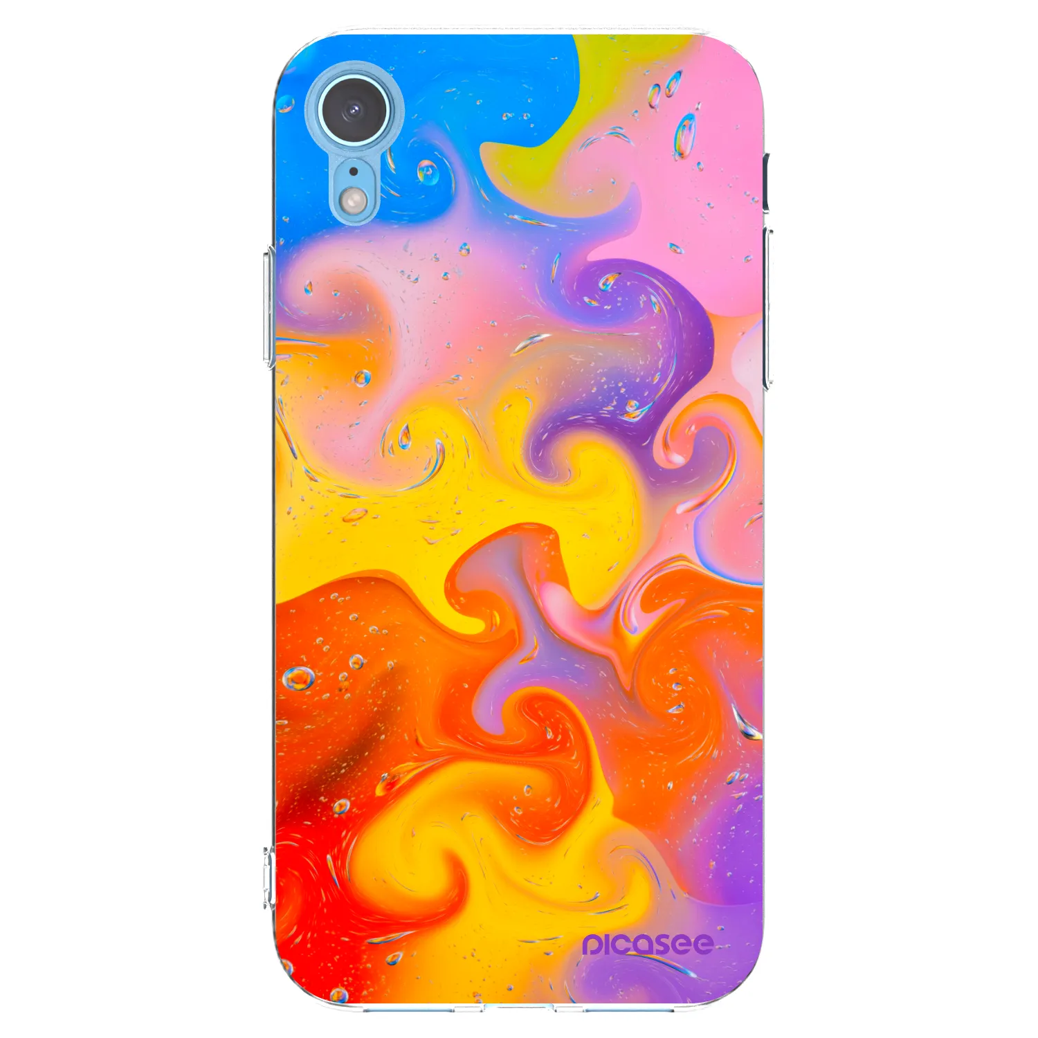 Picasee διαφανής θήκη σιλικόνης Apple iPhone XR - Bubbles