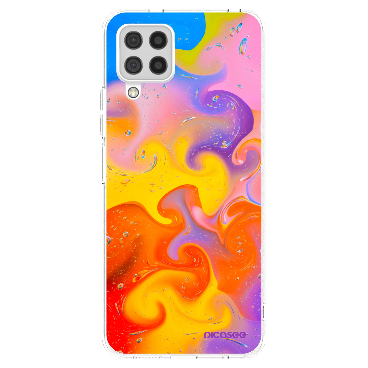 Picasee διαφανής θήκη σιλικόνης Samsung Galaxy A22 A225F 4G - Bubbles