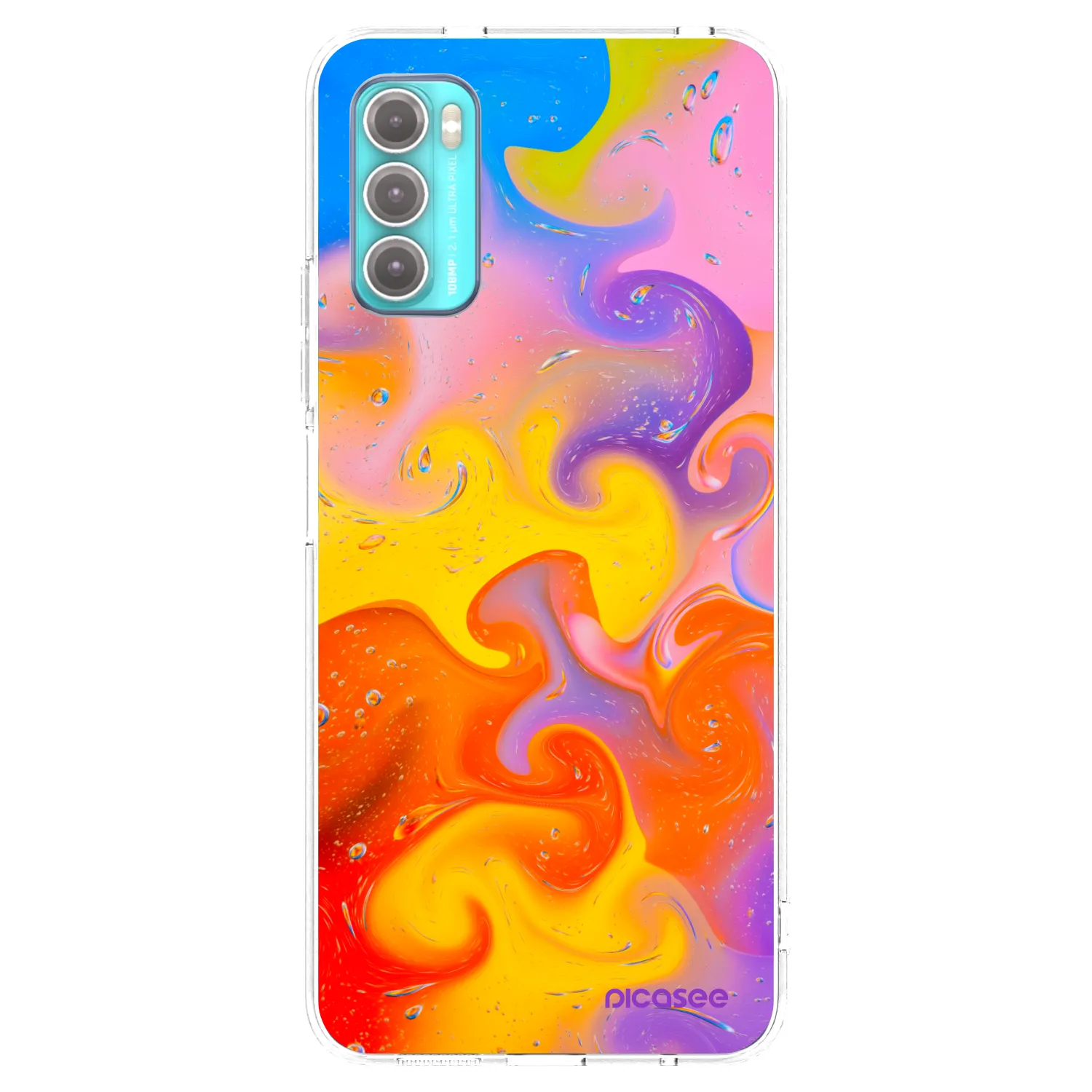 Picasee διαφανής θήκη σιλικόνης Motorola Moto G60 - Bubbles