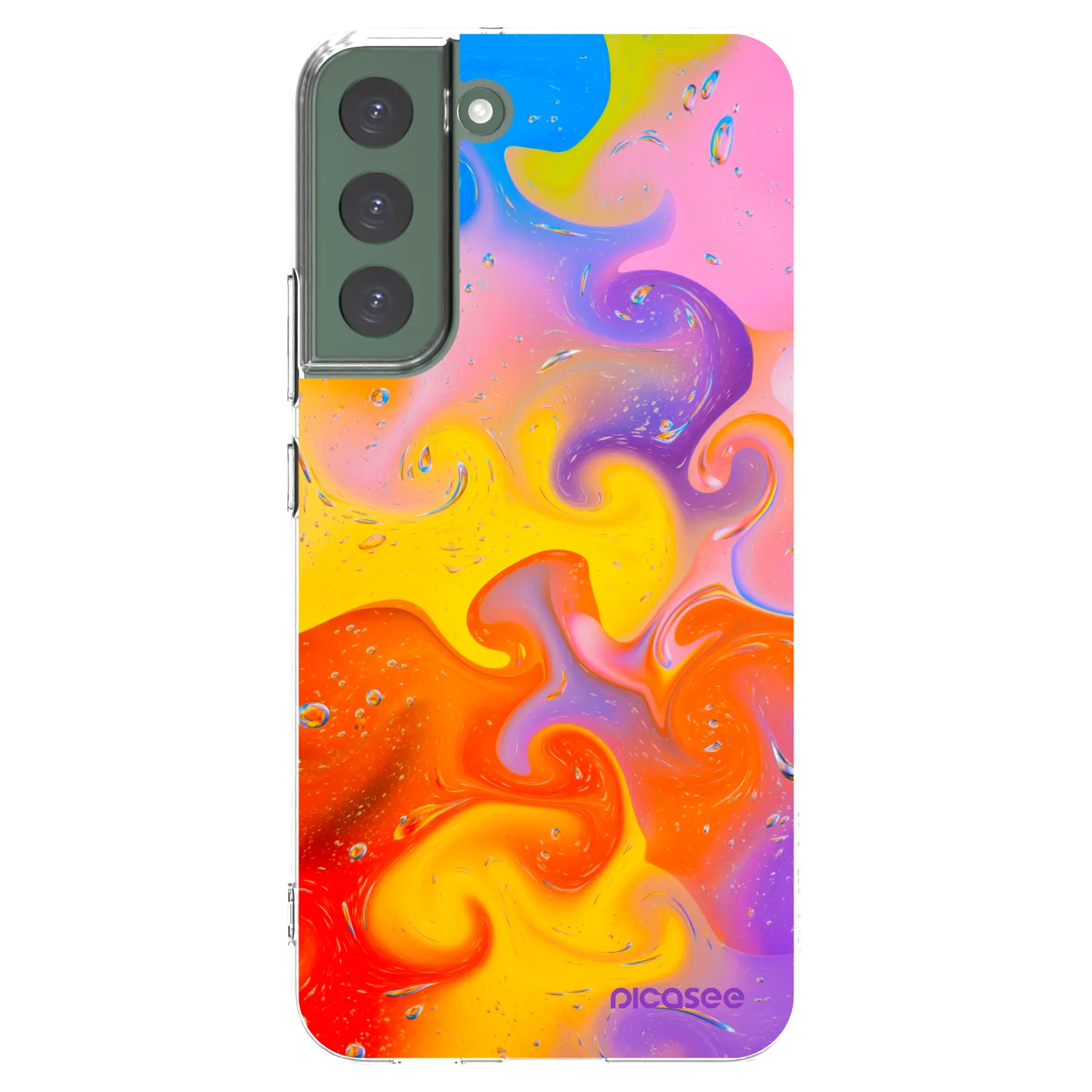 Picasee διαφανής θήκη σιλικόνης Samsung Galaxy S22+ 5G - Bubbles