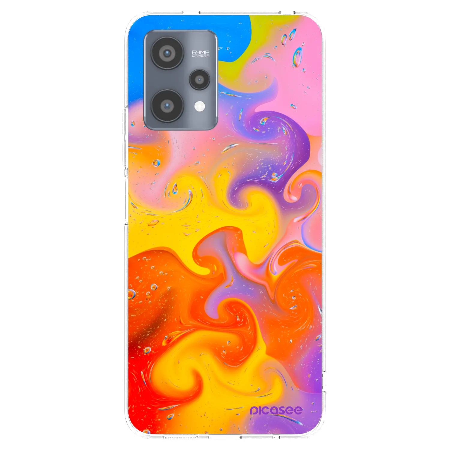 Picasee διαφανής θήκη σιλικόνης Realme 9 Pro 5G - Bubbles
