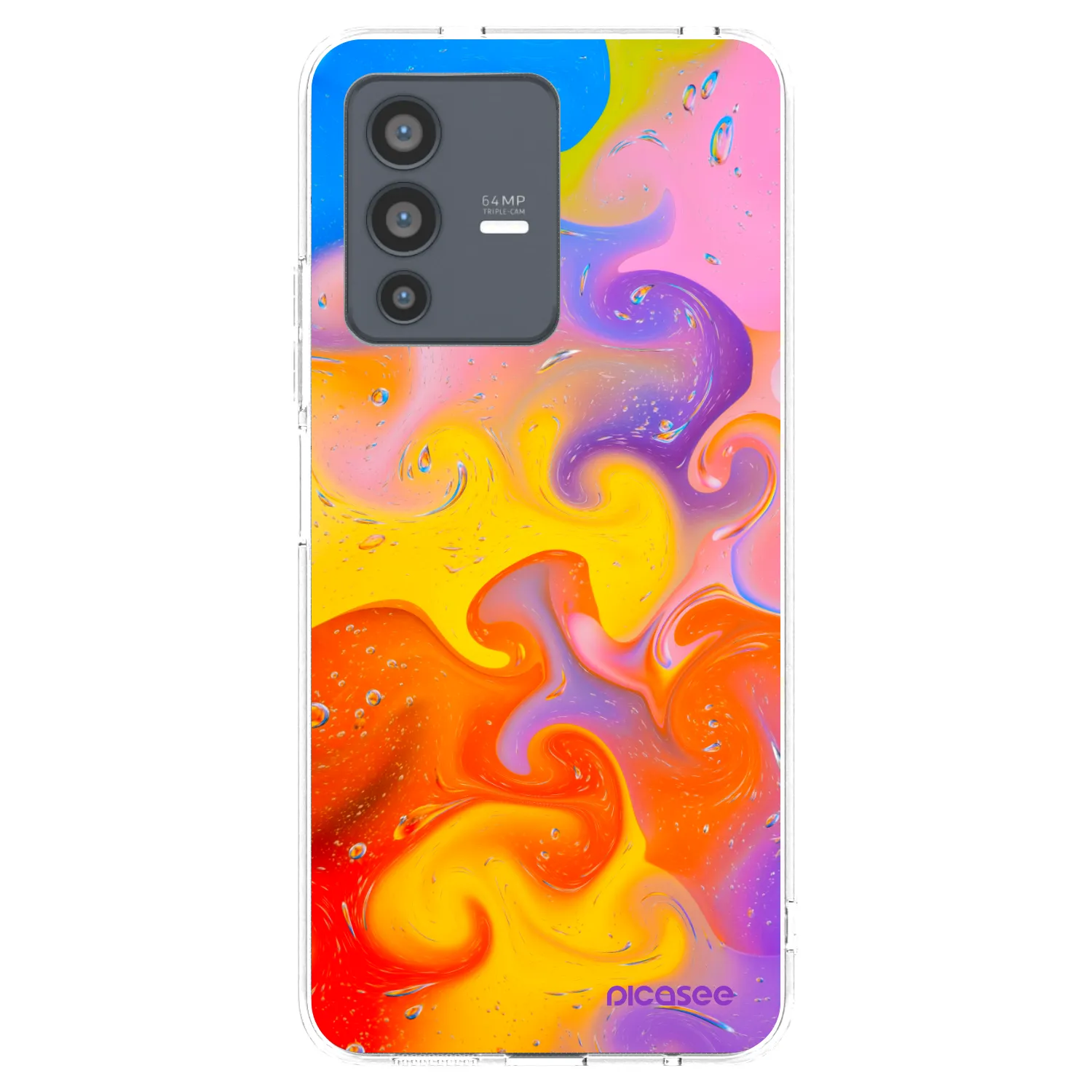 Picasee διαφανής θήκη σιλικόνης Vivo V23 5G - Bubbles