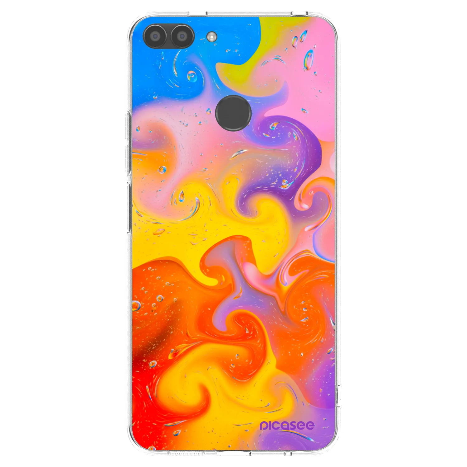 Picasee διαφανής θήκη σιλικόνης Huawei P Smart - Bubbles
