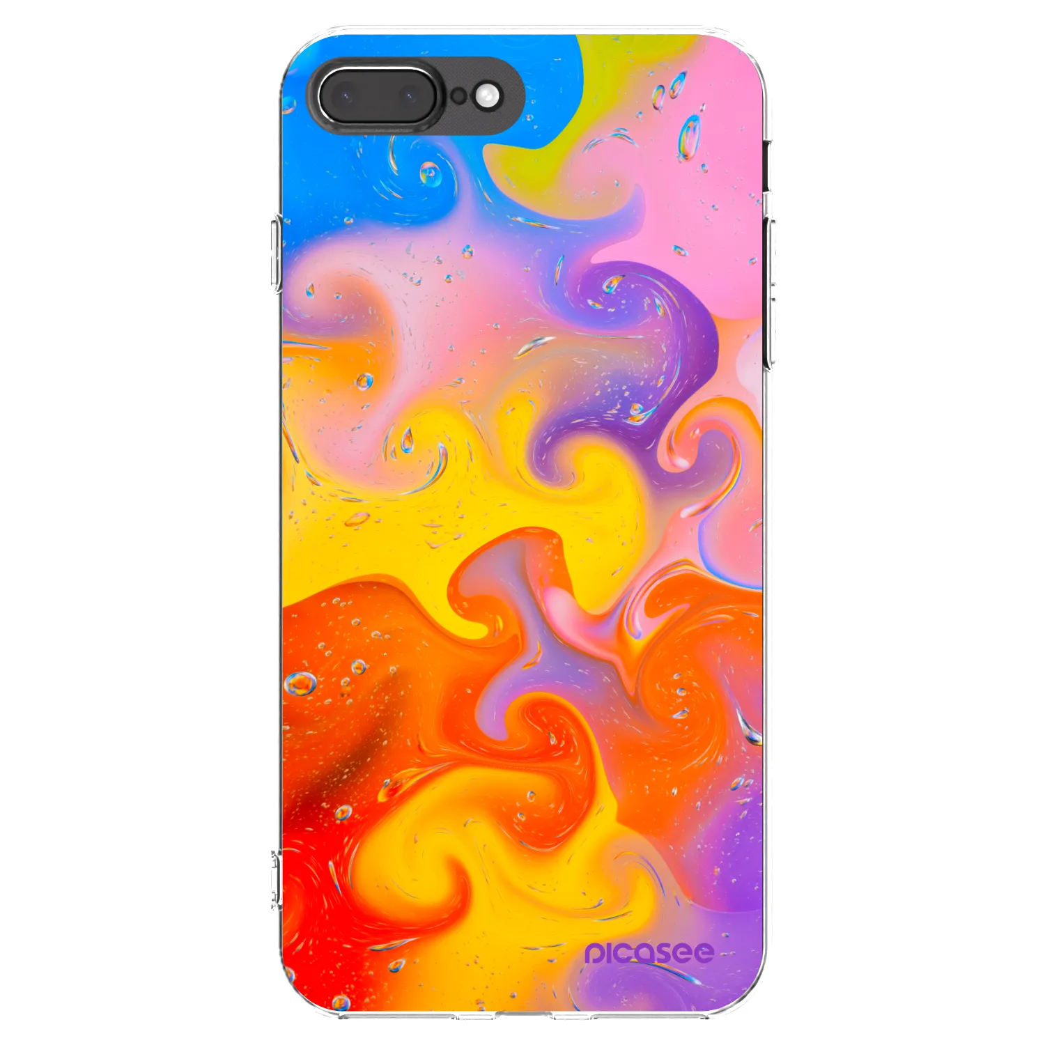 Picasee διαφανής θήκη σιλικόνης Apple iPhone 8 Plus - Bubbles