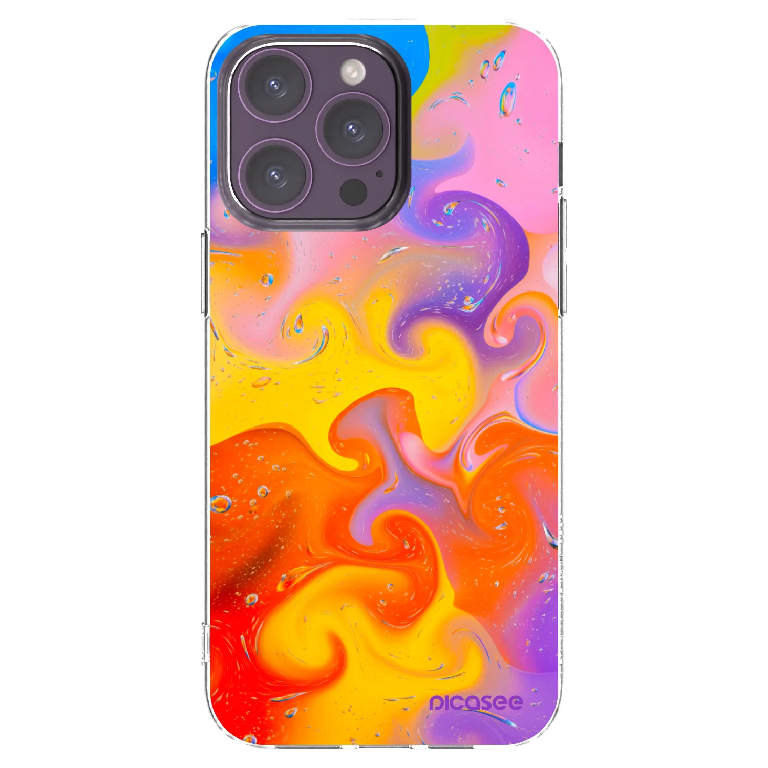 Picasee διαφανής θήκη σιλικόνης Apple iPhone 14 Pro Max - Bubbles