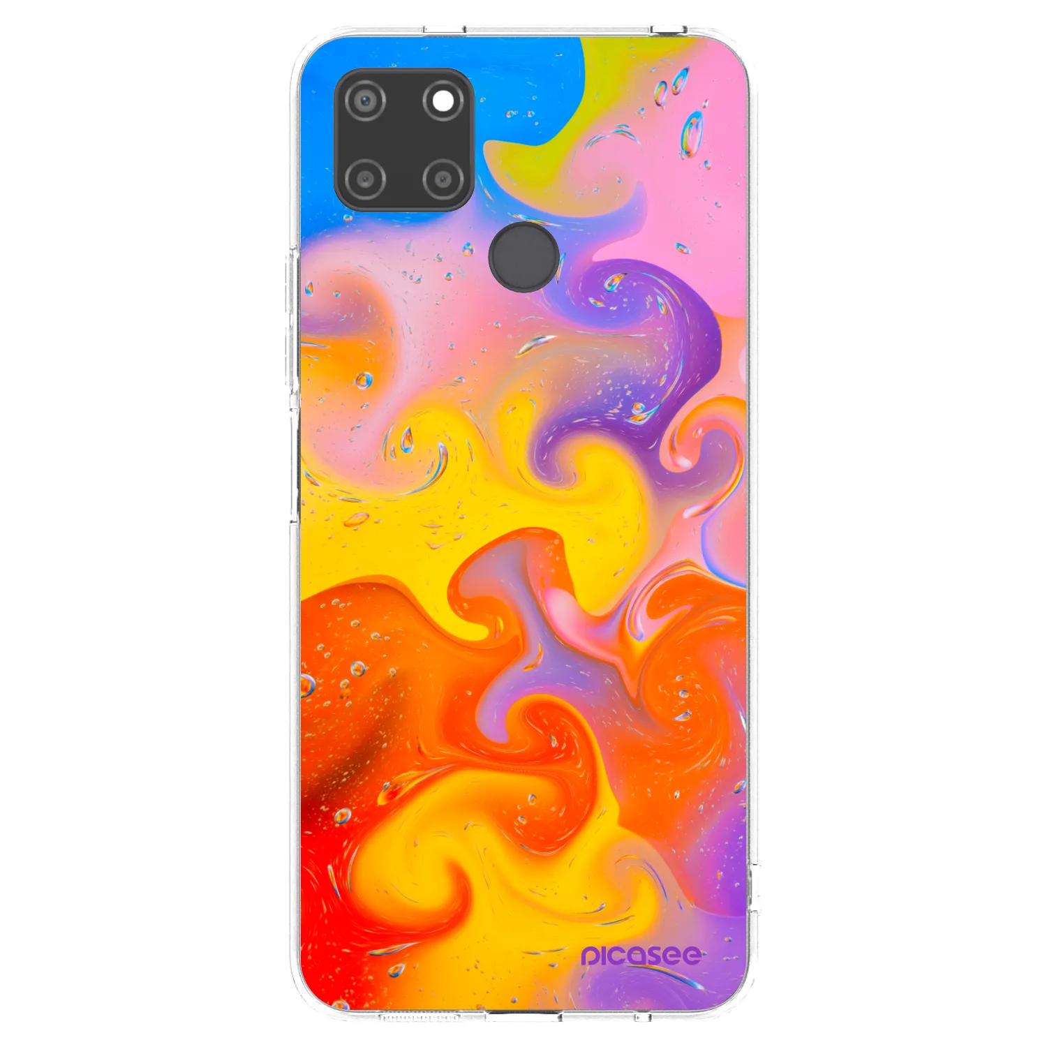 Picasee διαφανής θήκη σιλικόνης Realme C21Y - Bubbles