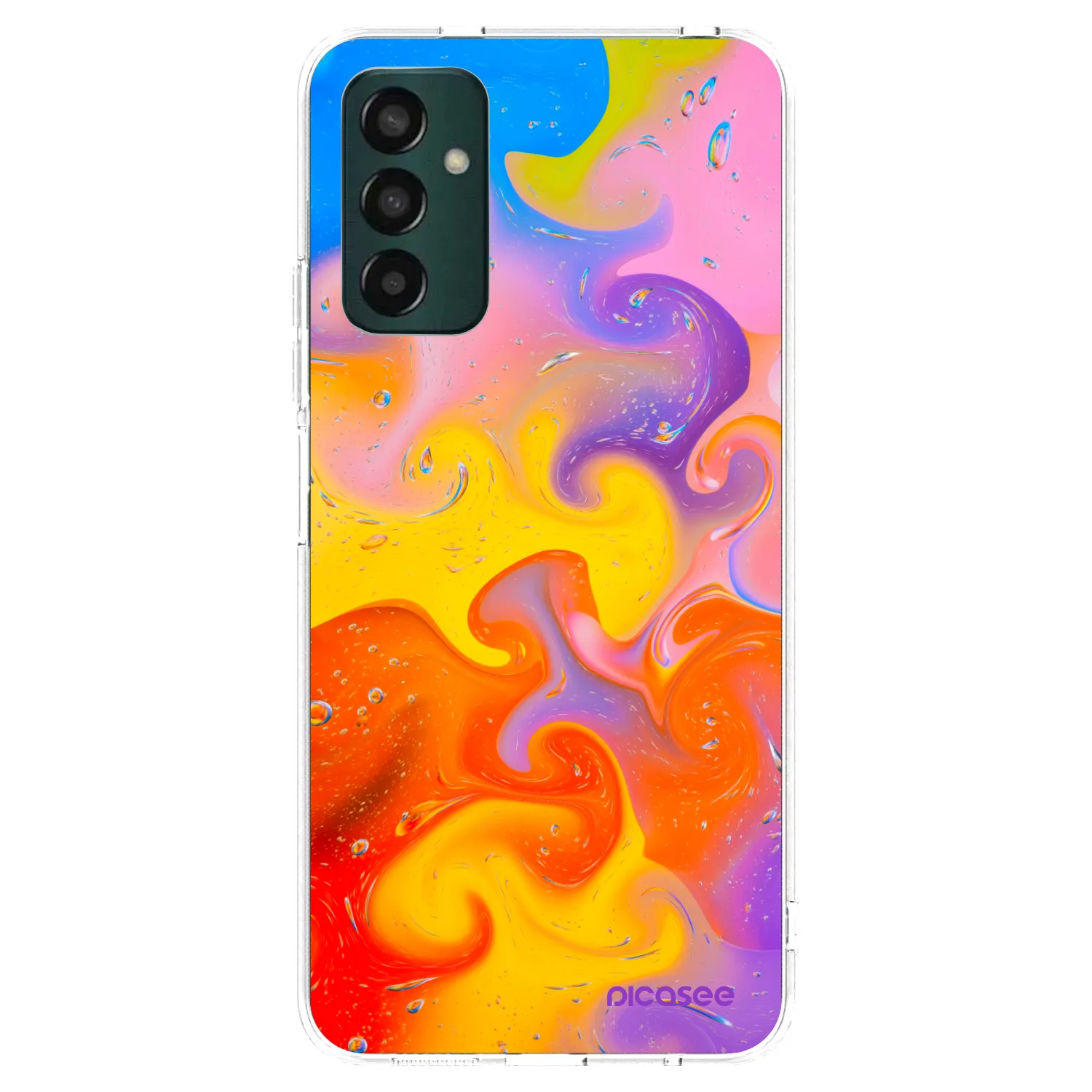 Picasee διαφανής θήκη σιλικόνης Samsung Galaxy M13 M135F - Bubbles