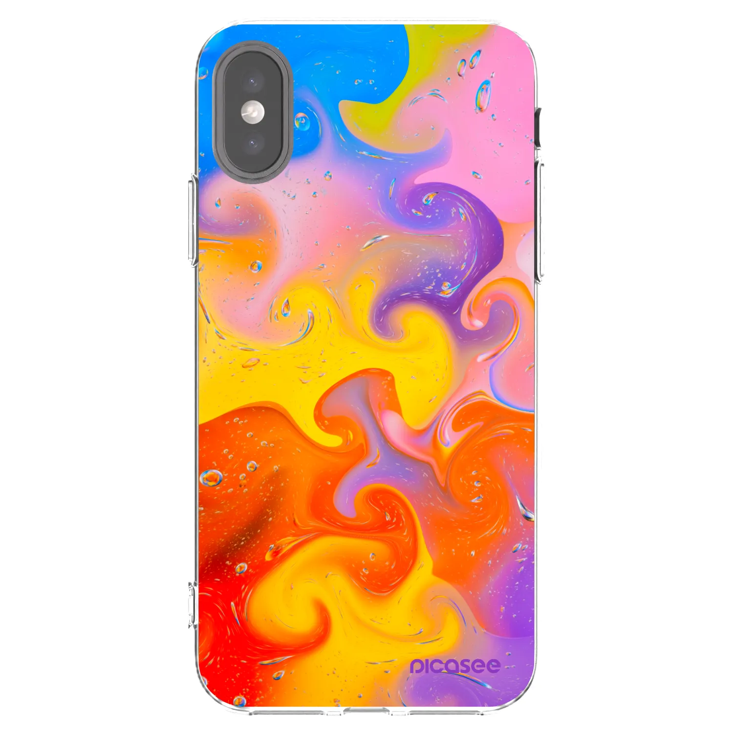 Picasee διαφανής θήκη σιλικόνης Apple iPhone X/XS - Bubbles