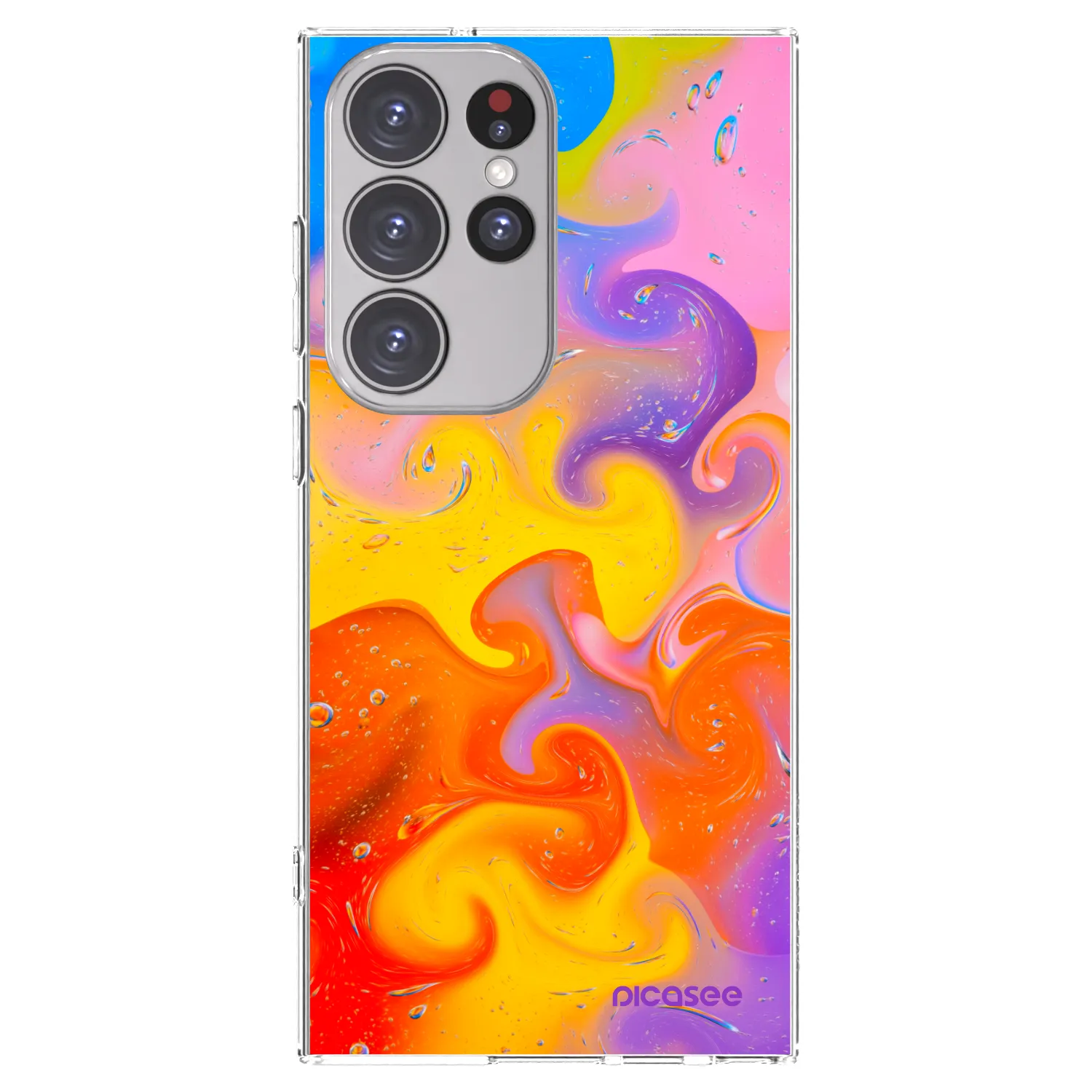 Picasee διαφανής θήκη σιλικόνης Samsung Galaxy S23 Ultra 5G - Bubbles