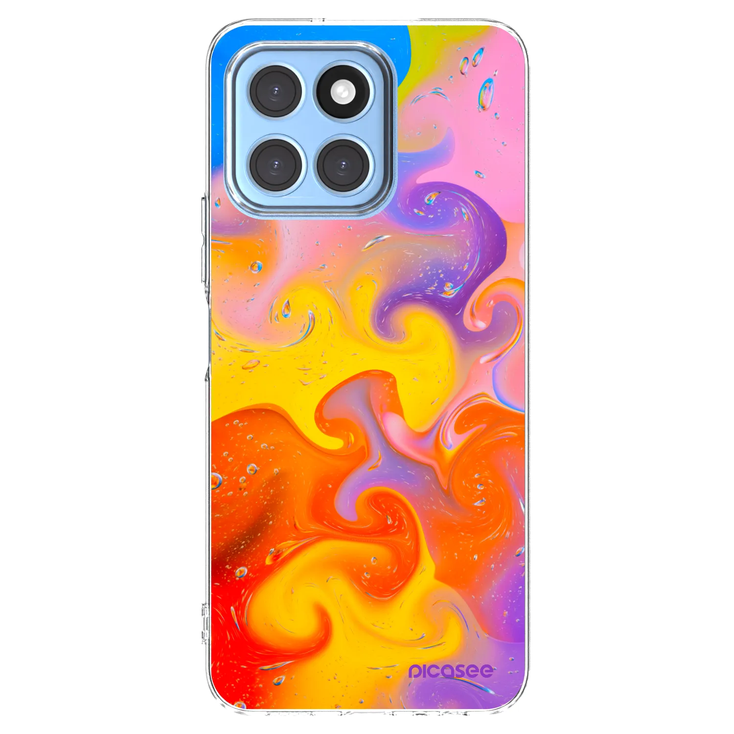 Picasee διαφανής θήκη σιλικόνης Honor X8 5G - Bubbles