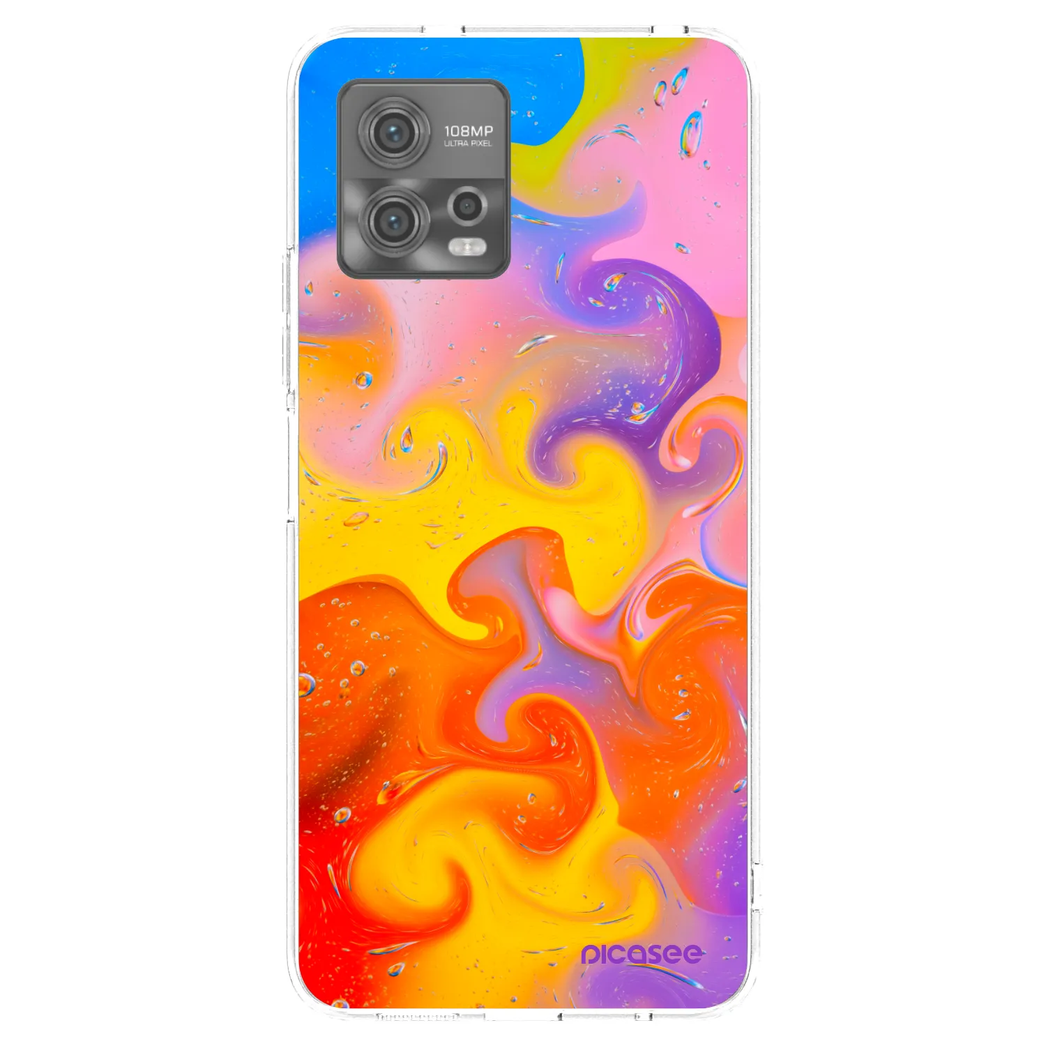 Picasee διαφανής θήκη σιλικόνης Motorola Moto G72 - Bubbles