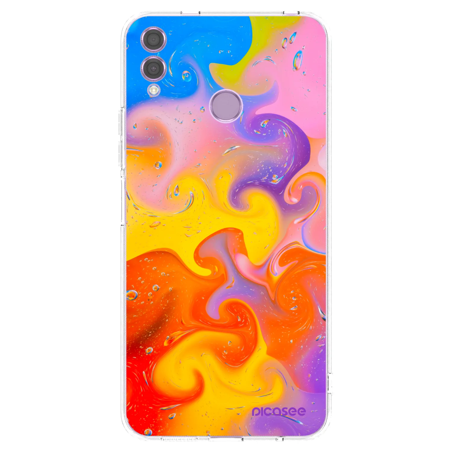 Picasee διαφανής θήκη σιλικόνης Honor 8X - Bubbles