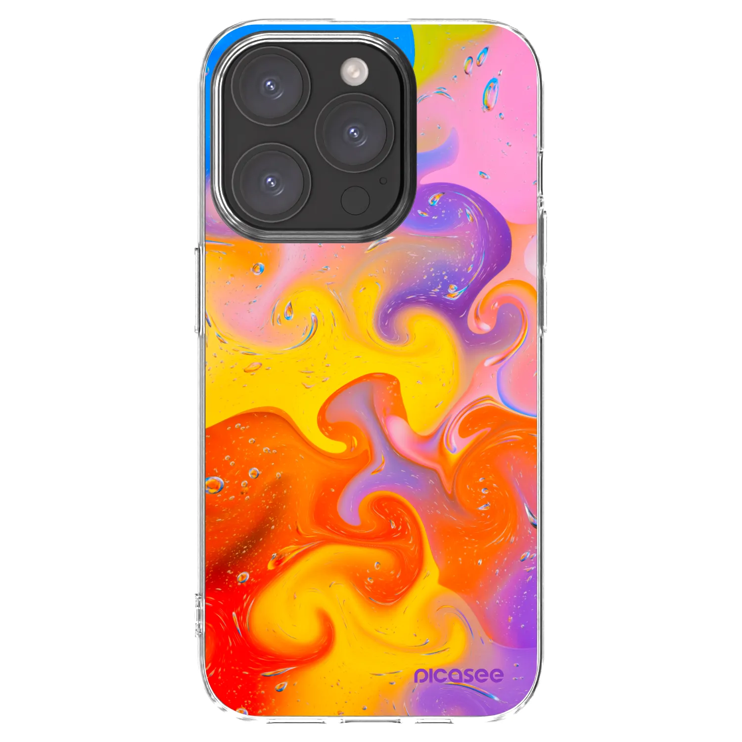 Picasee διαφανής θήκη σιλικόνης Apple iPhone 15 Pro - Bubbles