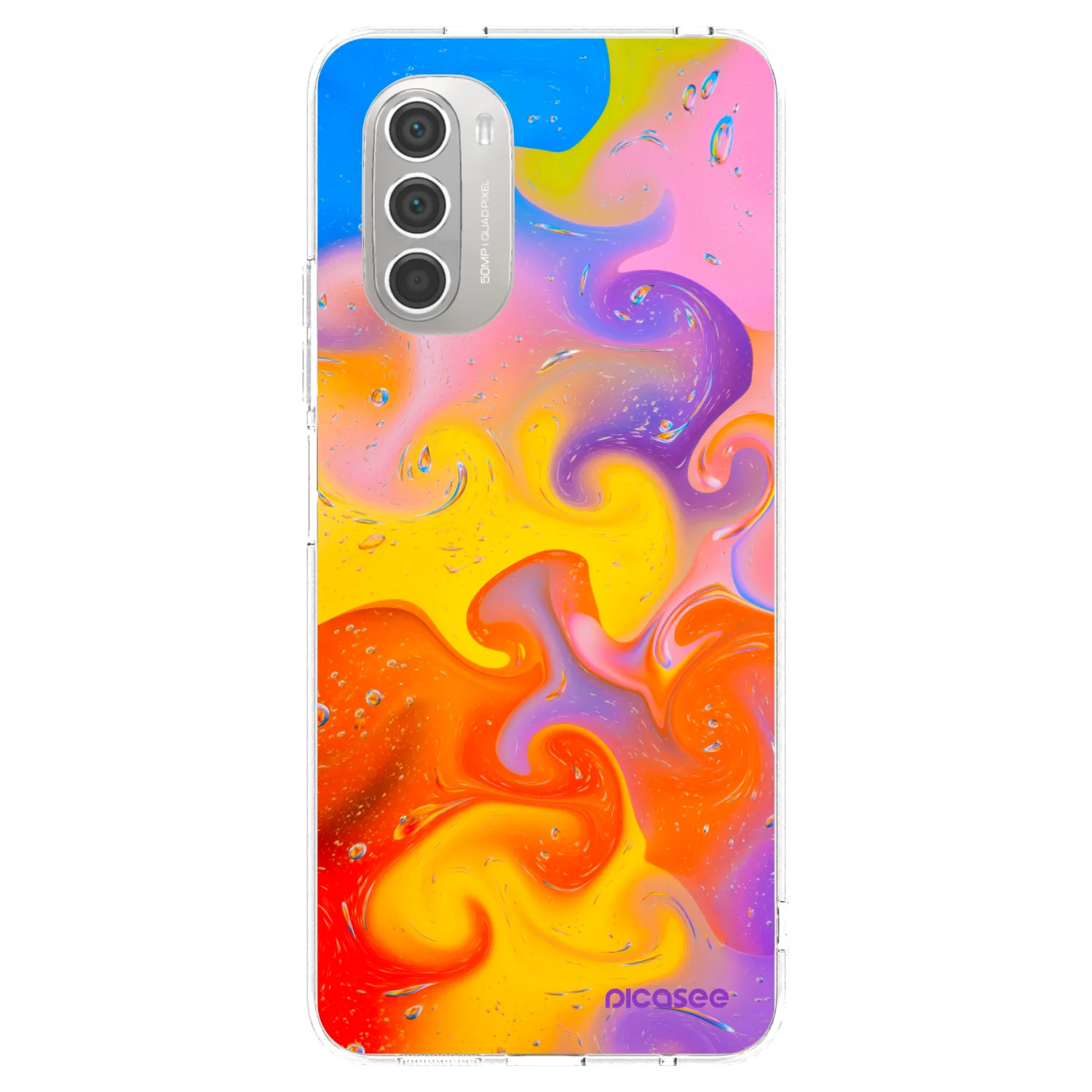 Picasee διαφανής θήκη σιλικόνης Motorola Moto G51 - Bubbles
