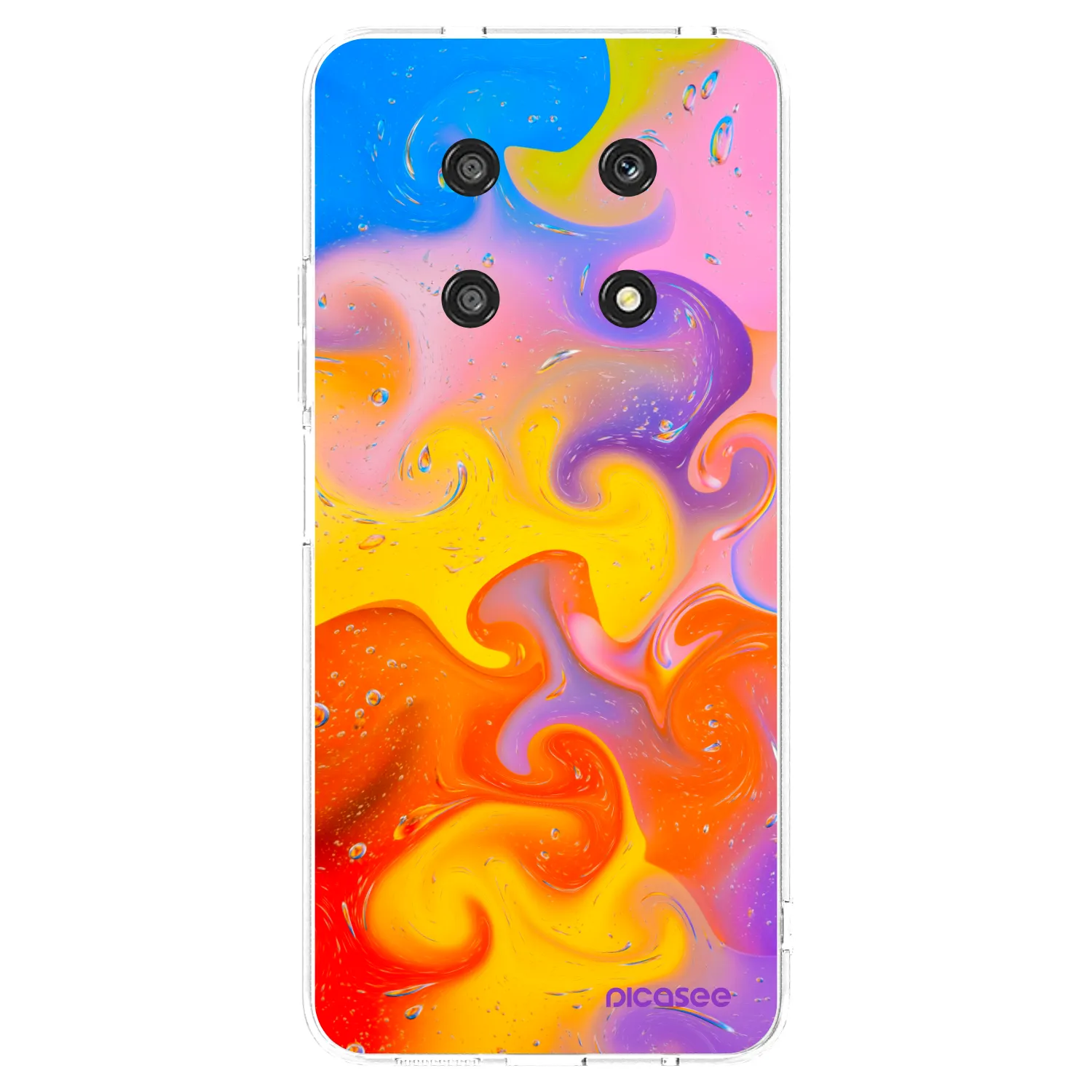 Picasee διαφανής θήκη σιλικόνης Honor Magic4 Lite 5G - Bubbles