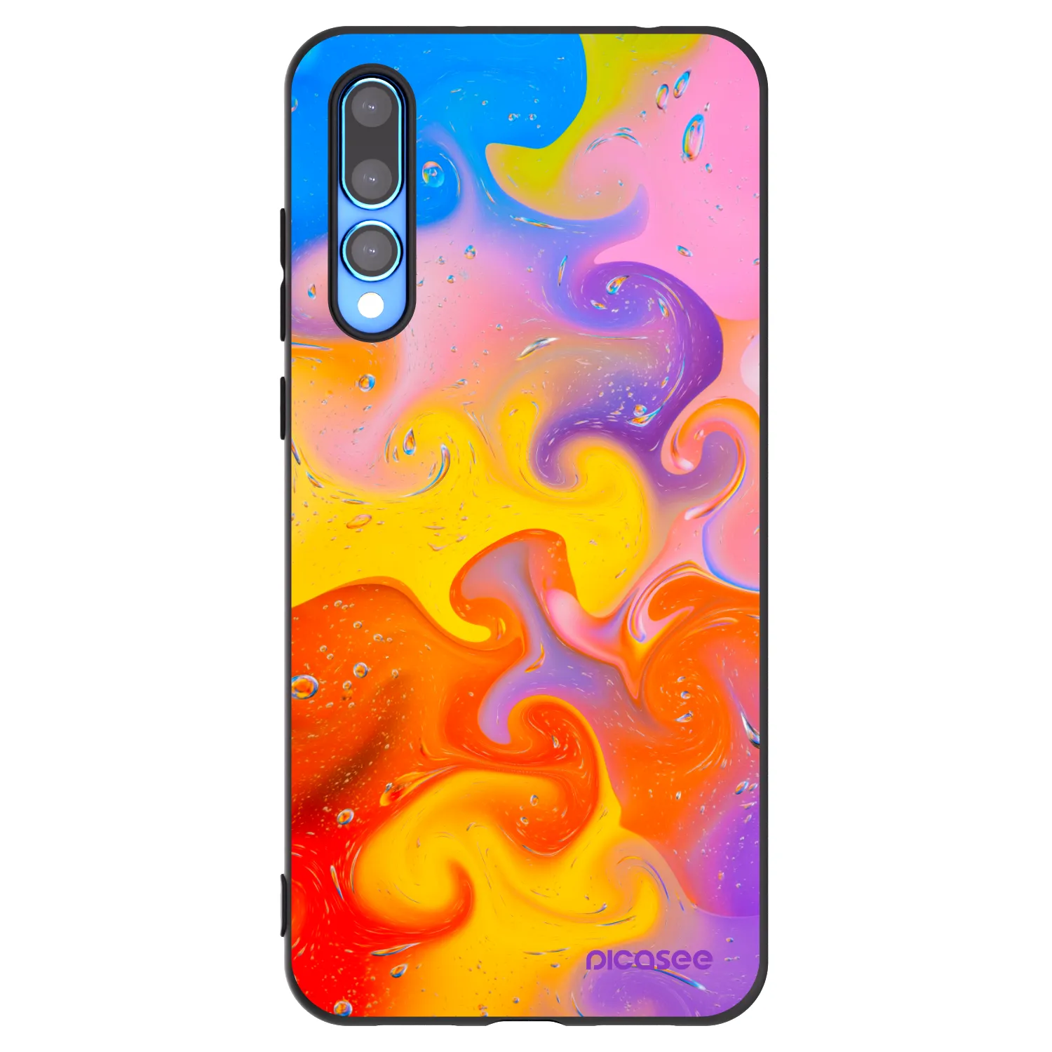 Picasee Μαύρη θήκη σιλικόνης για Huawei P20 Pro - Bubbles