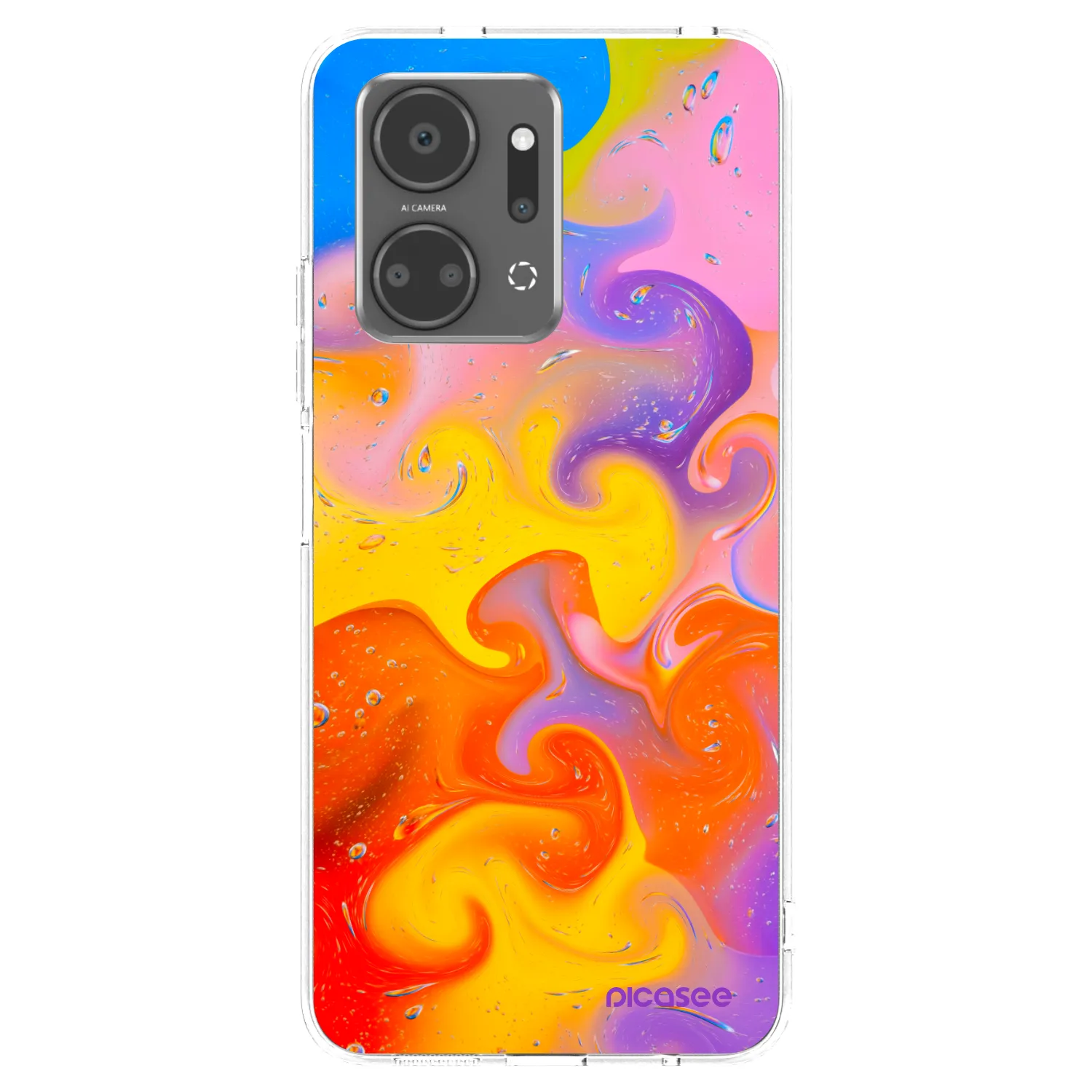 Picasee διαφανής θήκη σιλικόνης Honor X7a - Bubbles