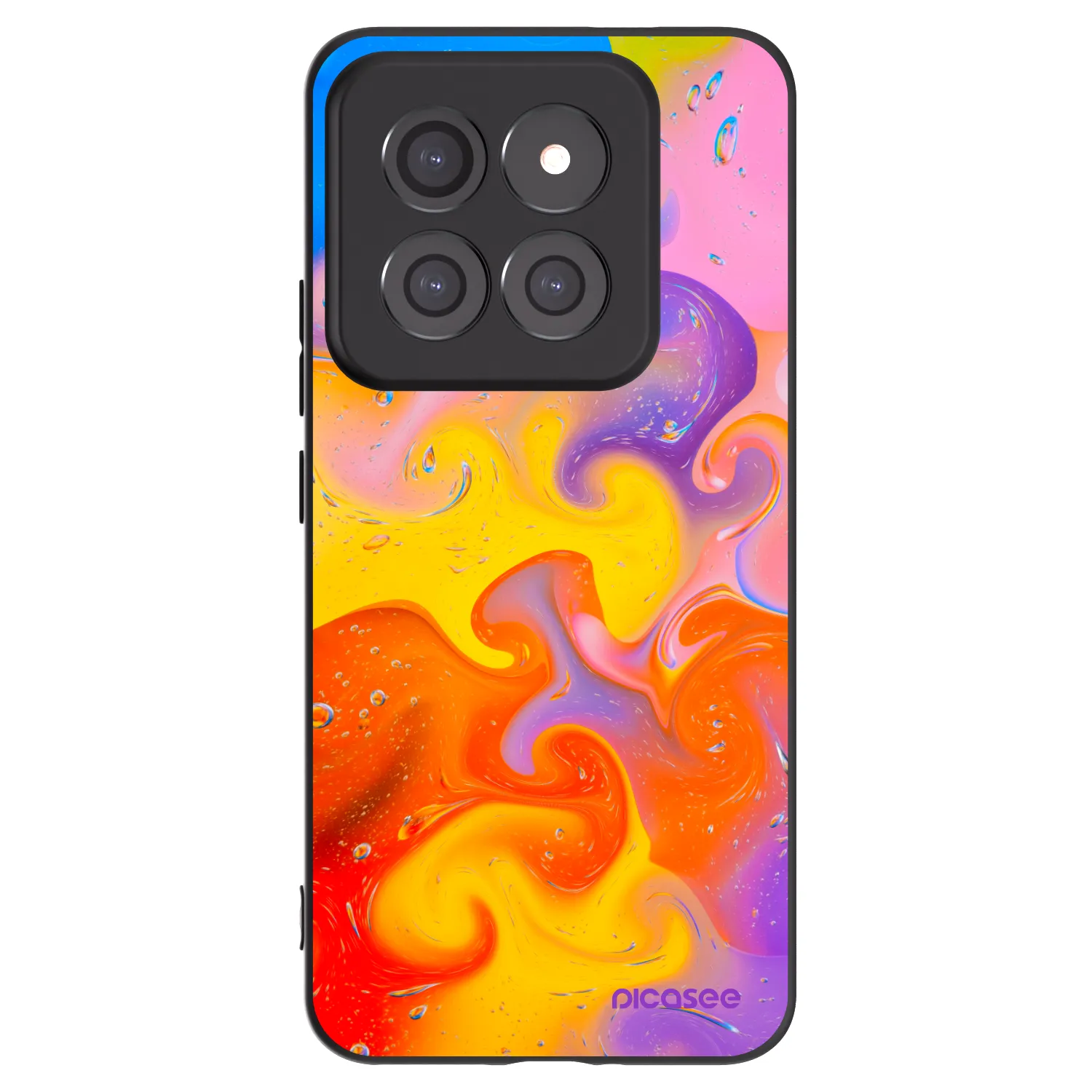 Picasee Μαύρη θήκη σιλικόνης για Xiaomi 14 Pro - Bubbles