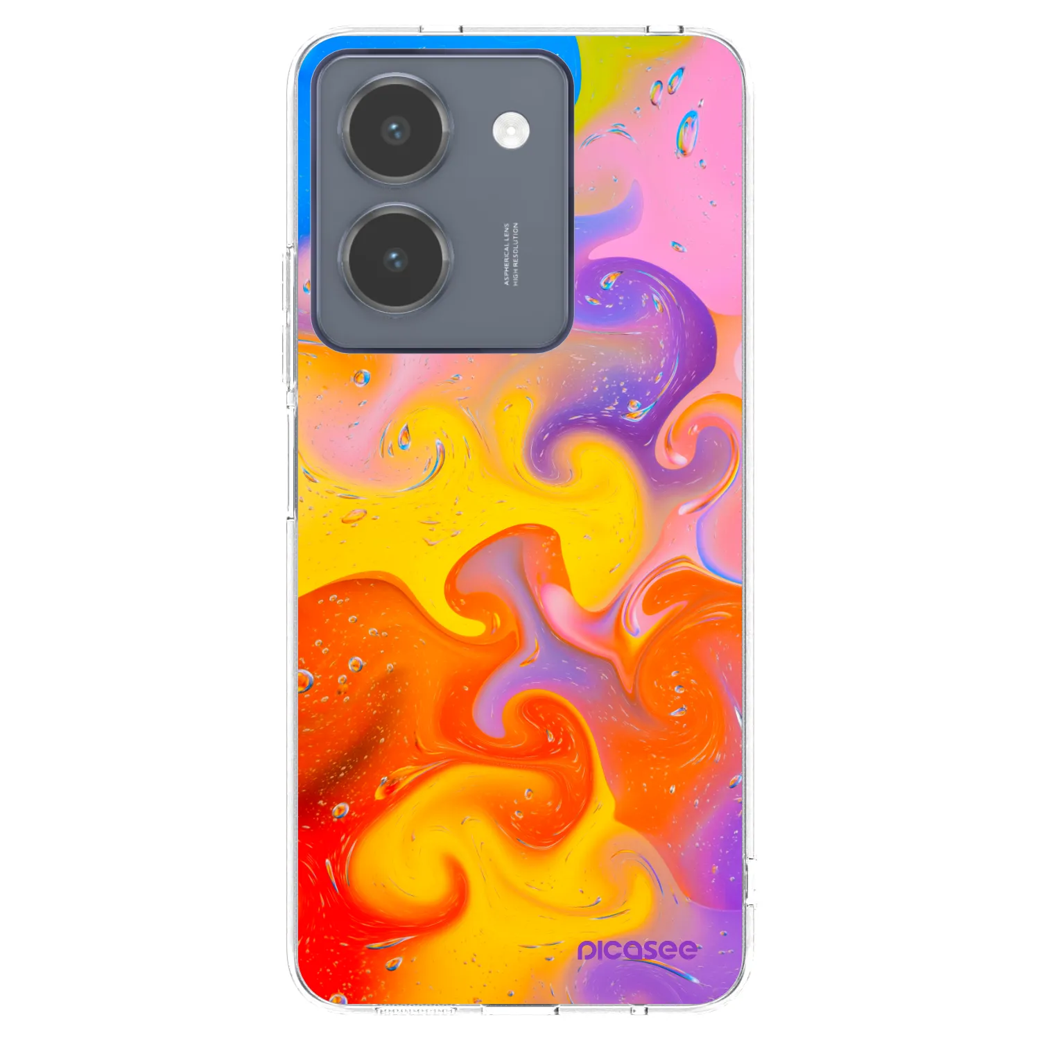 Picasee διαφανής θήκη σιλικόνης Vivo Y36 4G - Bubbles