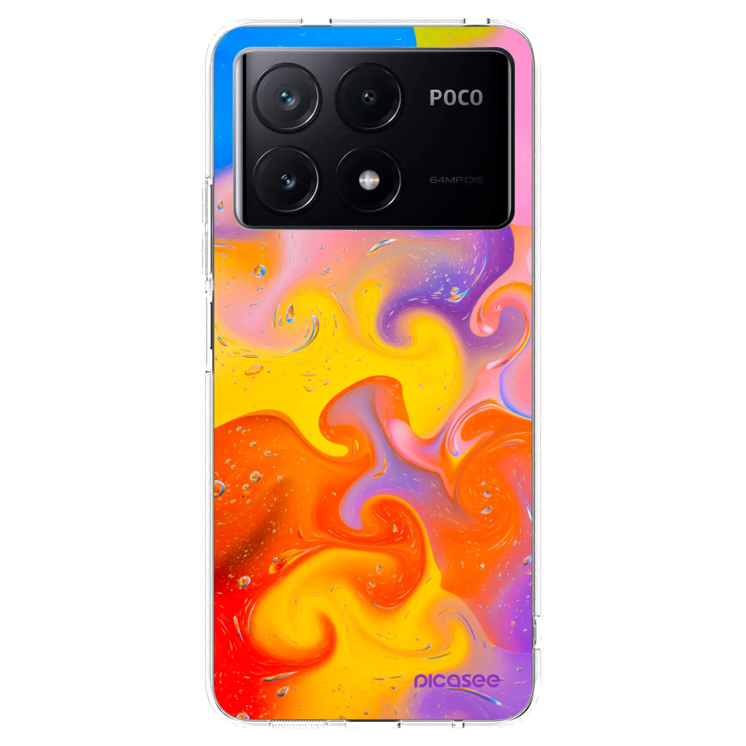 Picasee διαφανής θήκη σιλικόνης Xiaomi Poco X6 Pro - Bubbles