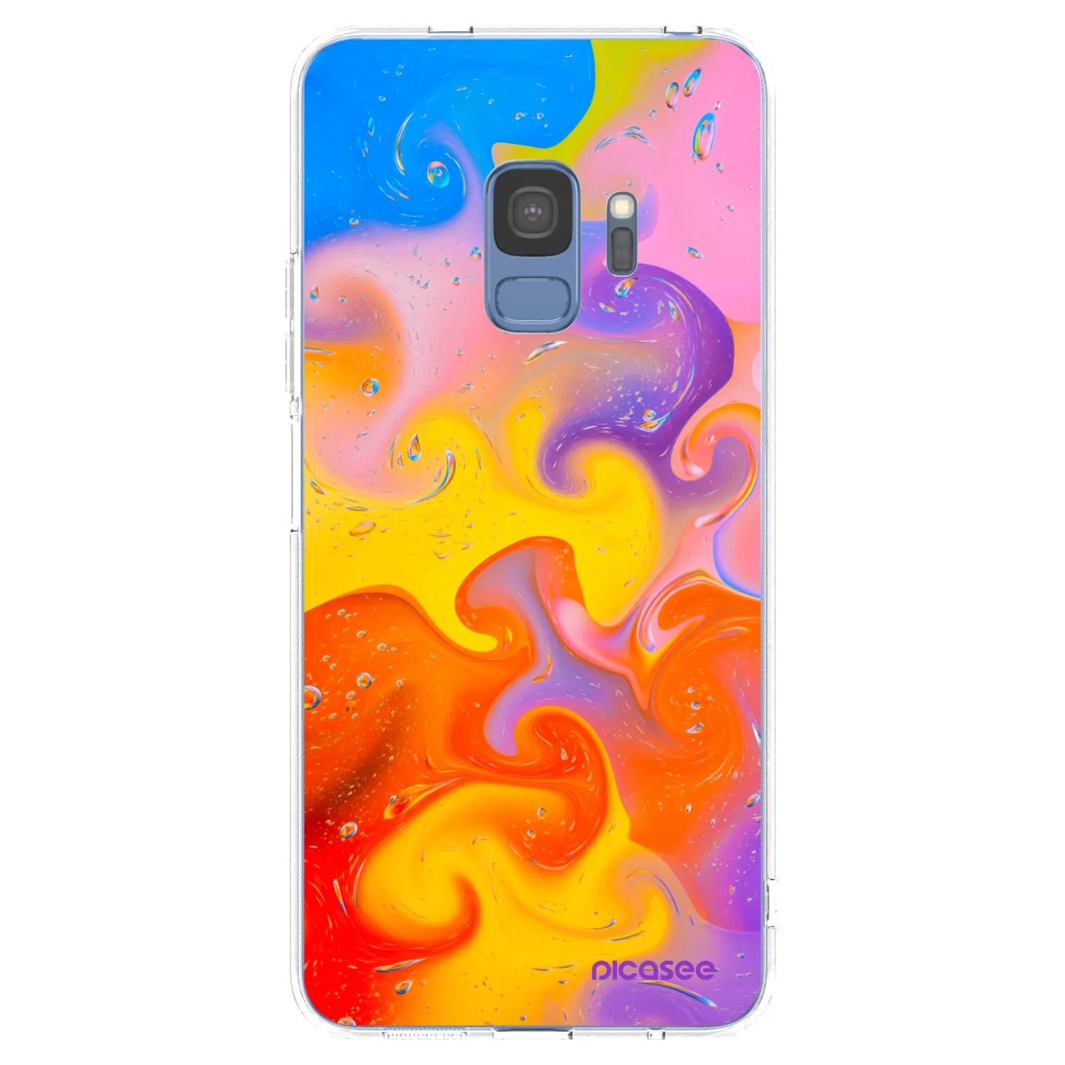 Picasee διαφανής θήκη σιλικόνης Samsung Galaxy S9 G960F - Bubbles