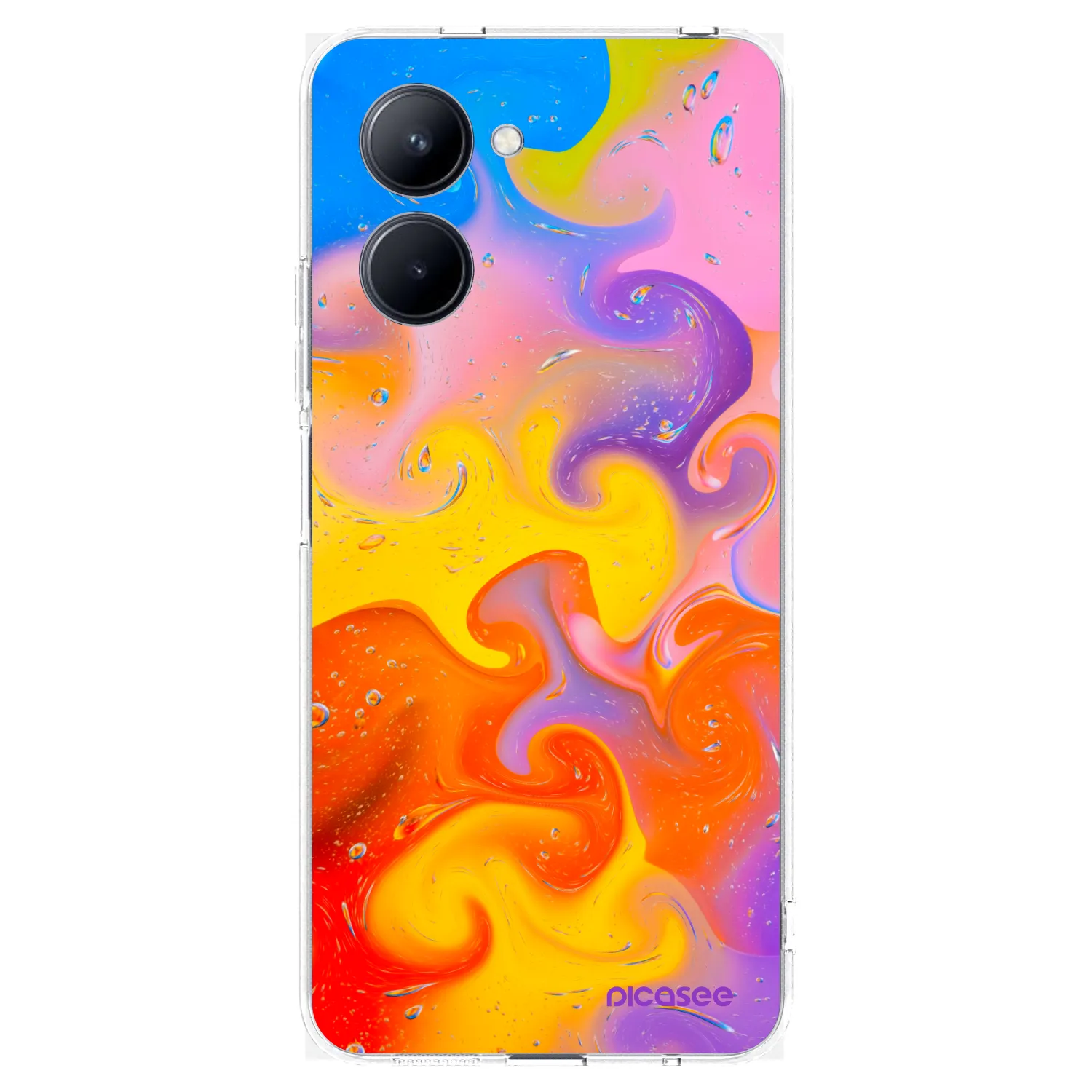 Picasee διαφανής θήκη σιλικόνης Realme C33 (2023) - Bubbles
