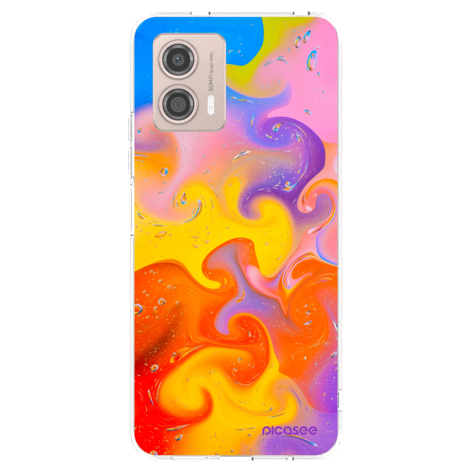 Picasee διαφανής θήκη σιλικόνης Motorola Moto G53 5G - Bubbles