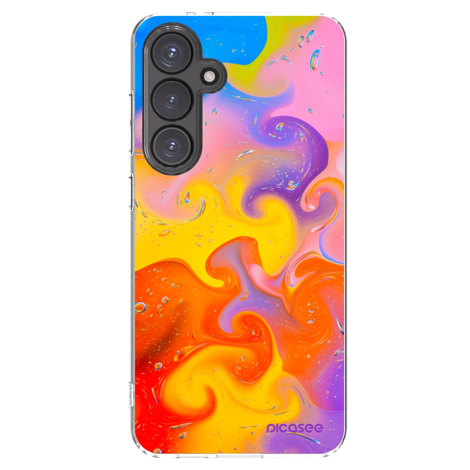 Picasee διαφανής θήκη σιλικόνης Samsung Galaxy S24 FE S721B - Bubbles