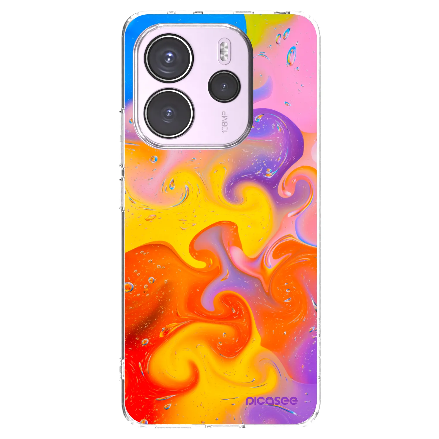 Picasee διαφανής θήκη σιλικόνης Xiaomi Redmi Note 14 4G - Bubbles