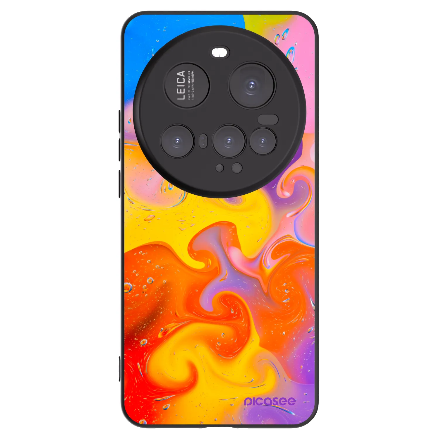 Picasee Μαύρη θήκη σιλικόνης για Xiaomi 15 Ultra - Bubbles