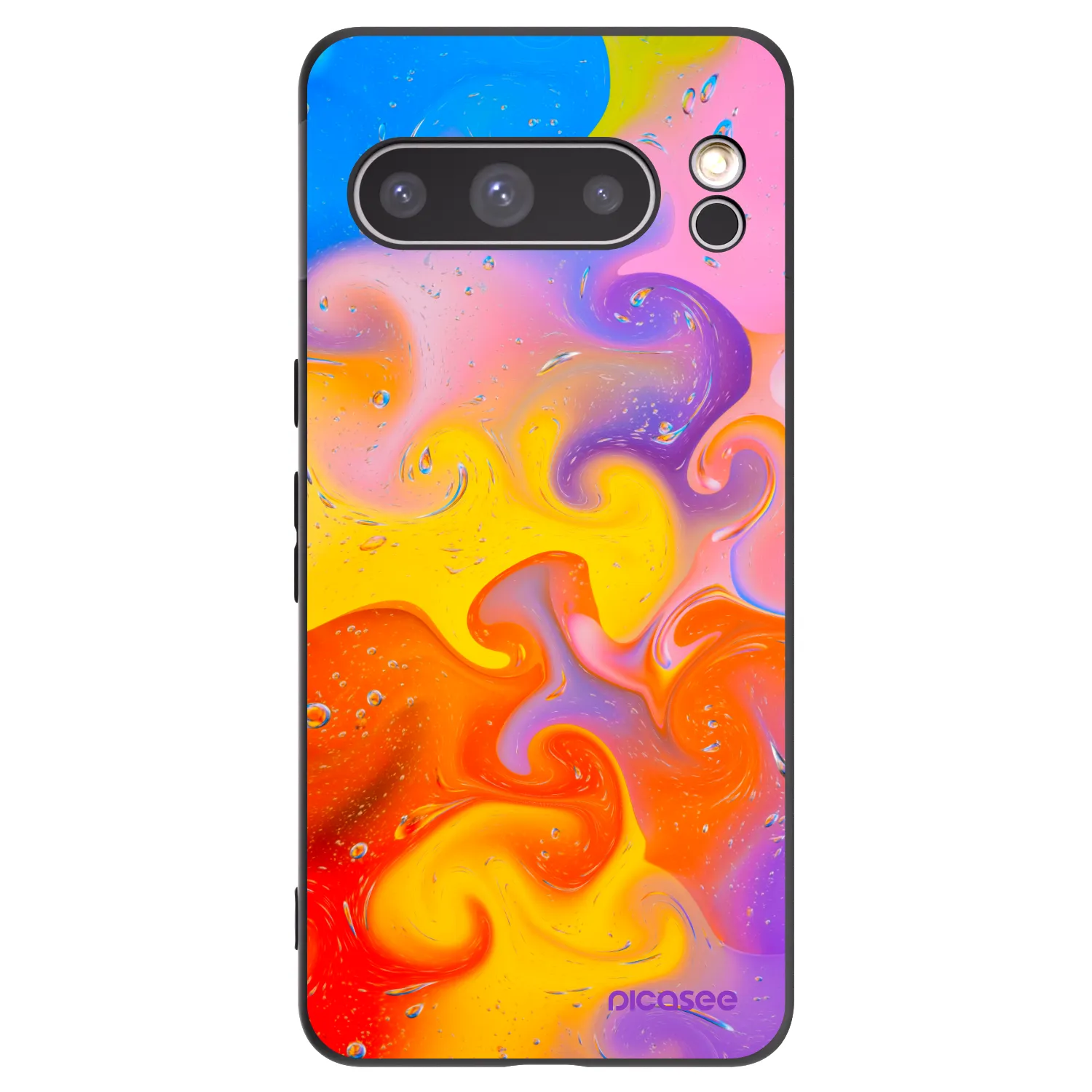 Picasee Μαύρη θήκη σιλικόνης για Google Pixel 8 Pro - Bubbles