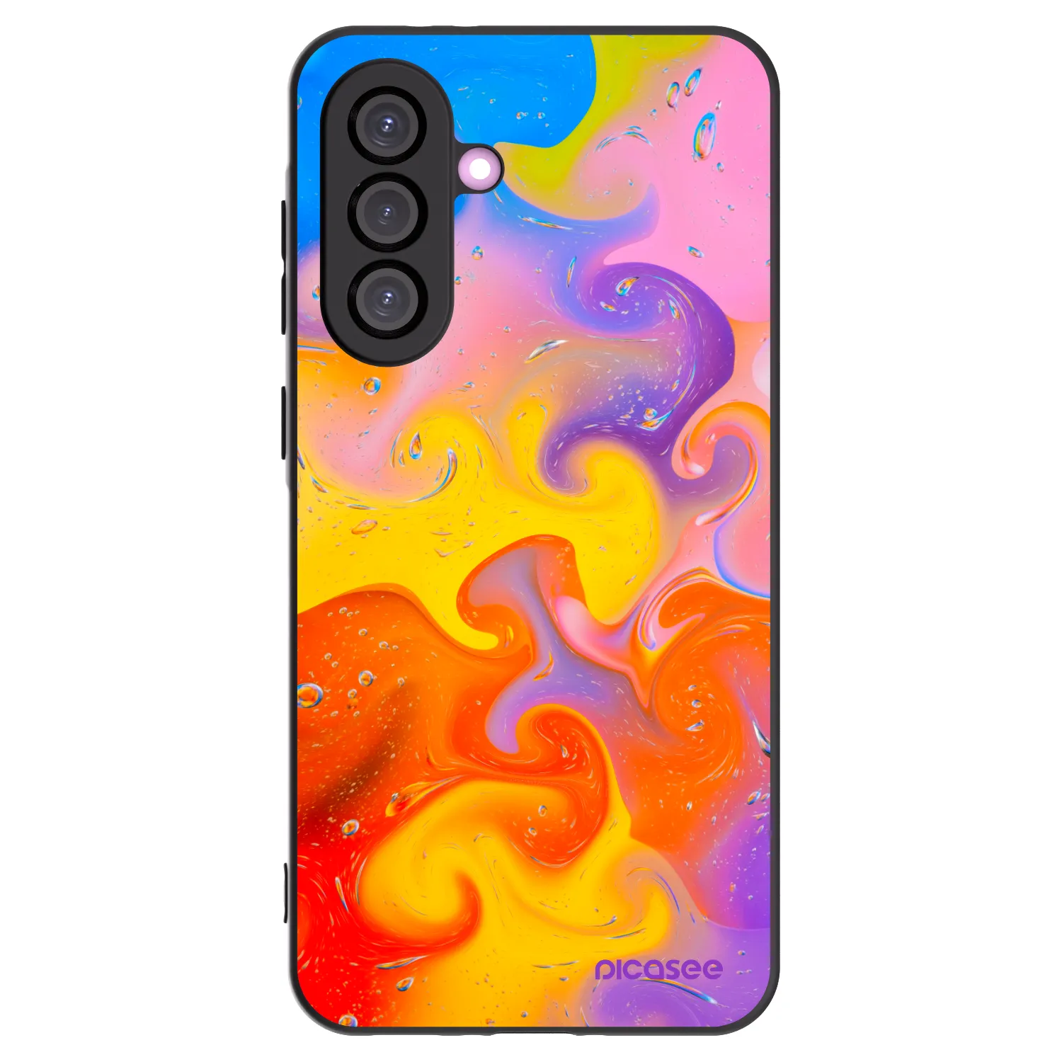 Picasee Μαύρη θήκη σιλικόνης για Samsung Galaxy A36 5G - Bubbles