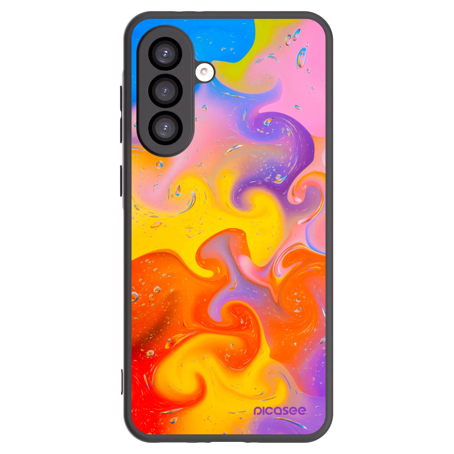 Picasee Μαύρη θήκη σιλικόνης για Samsung Galaxy A26 5G A266B - Bubbles