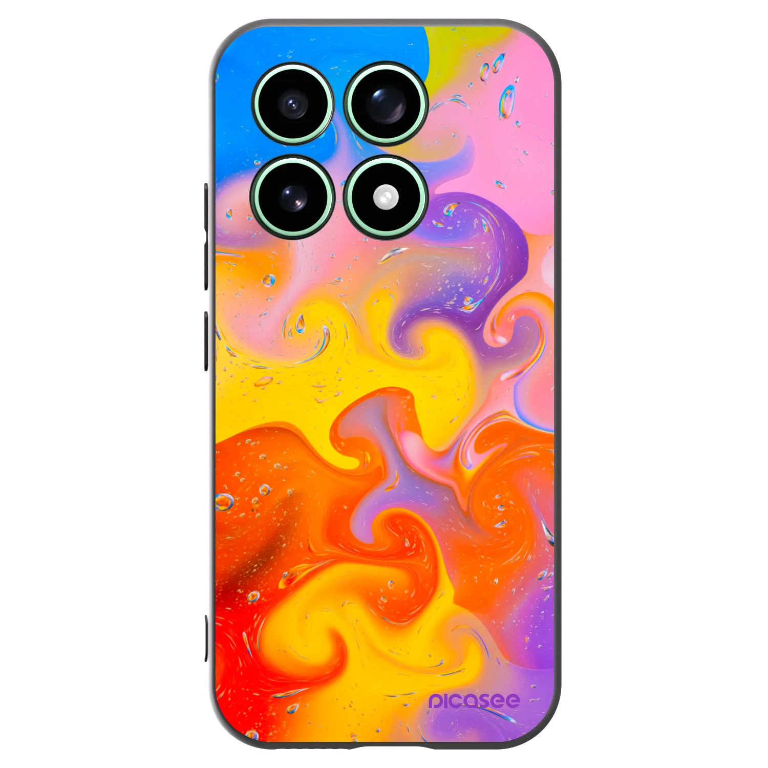 Picasee Μαύρη θήκη σιλικόνης για Xiaomi 17 - Bubbles
