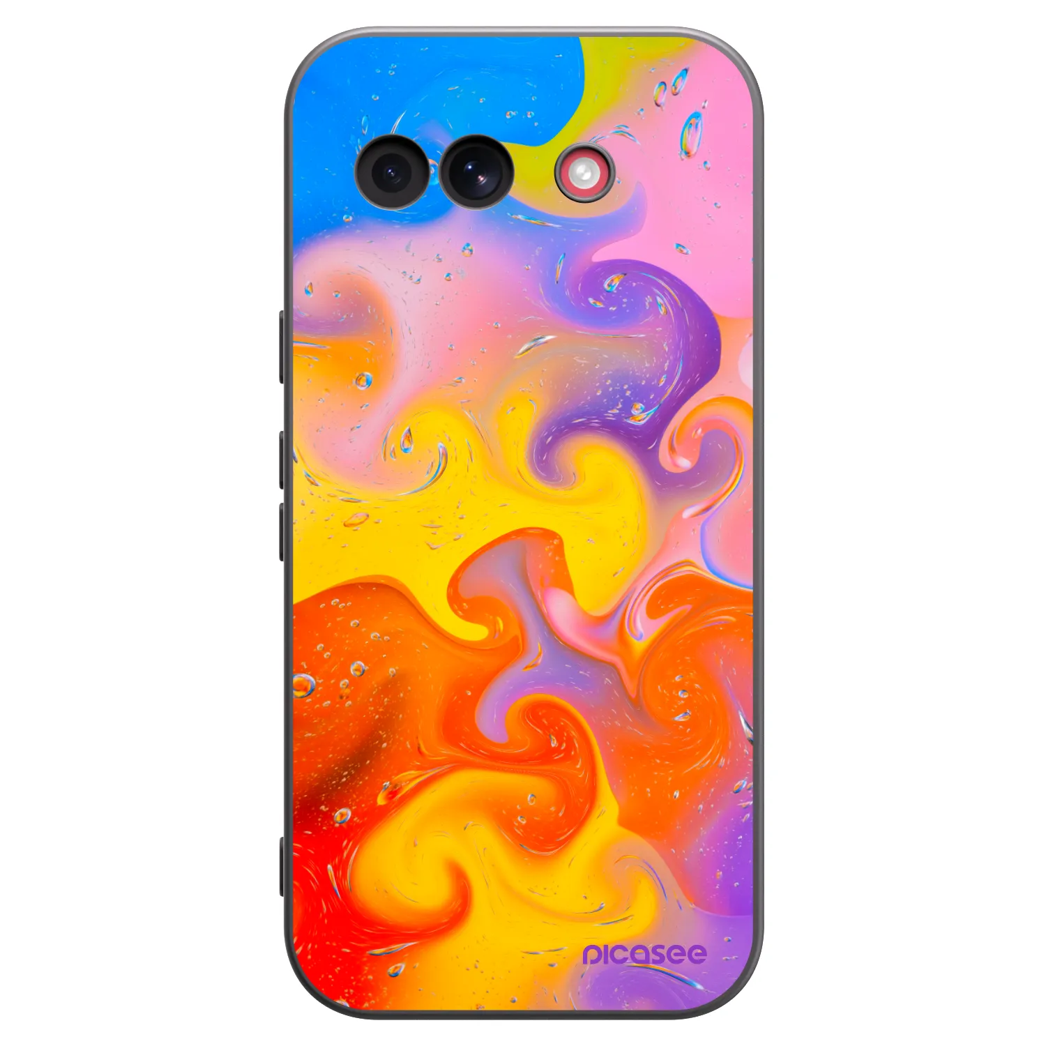 Picasee Μαύρη θήκη σιλικόνης για Google Pixel 10a - Bubbles