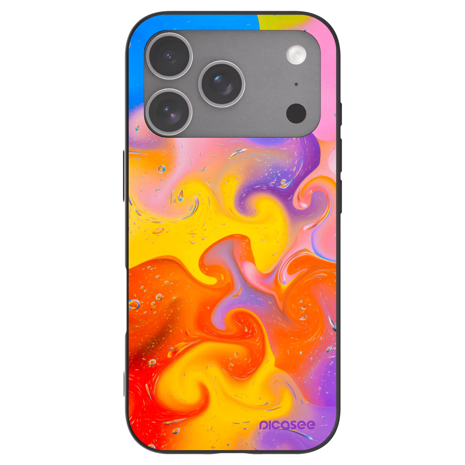 Picasee Μαύρη θήκη σιλικόνης για Apple iPhone 18 Pro - Bubbles
