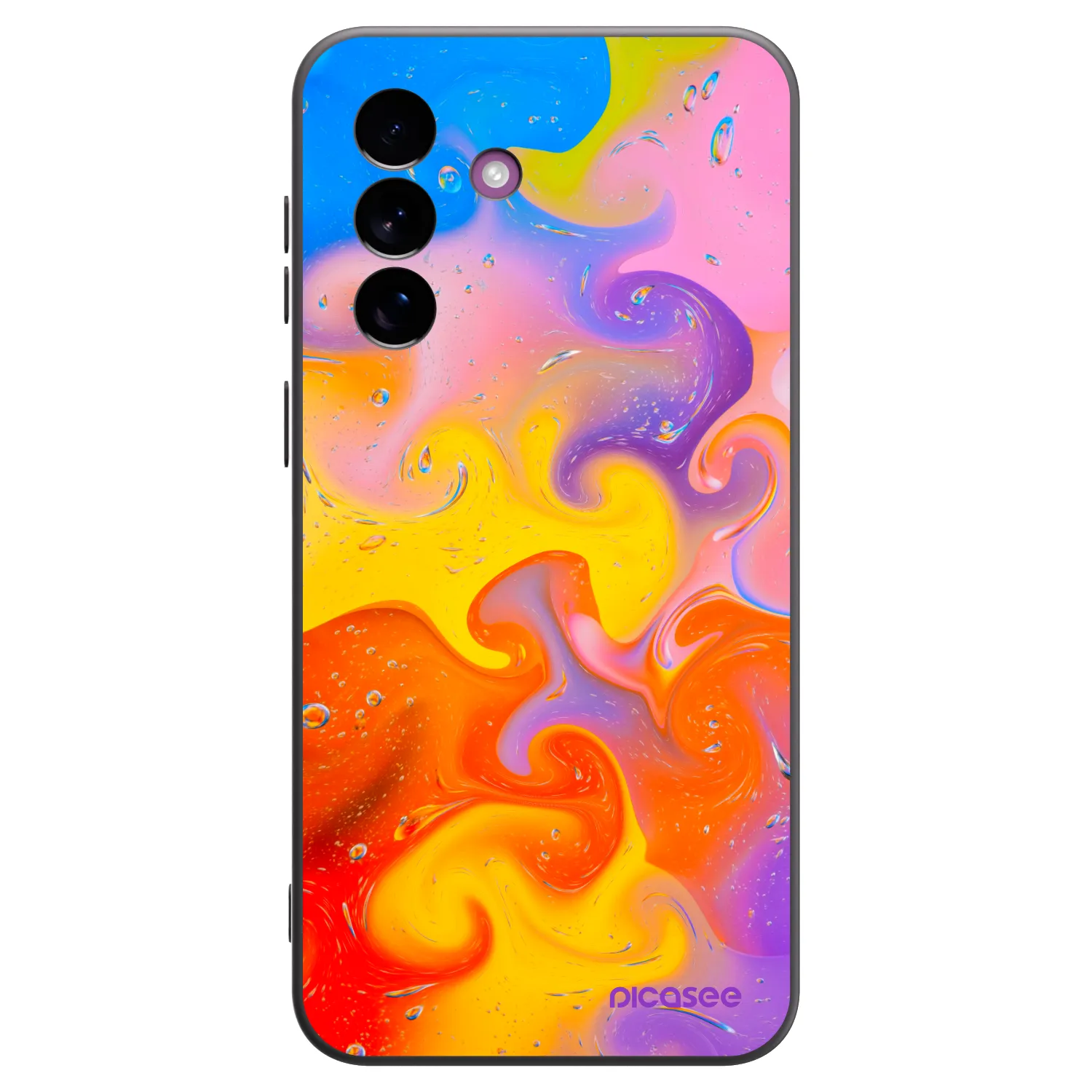 Picasee Μαύρη θήκη σιλικόνης για Samsung Galaxy A37 - Bubbles