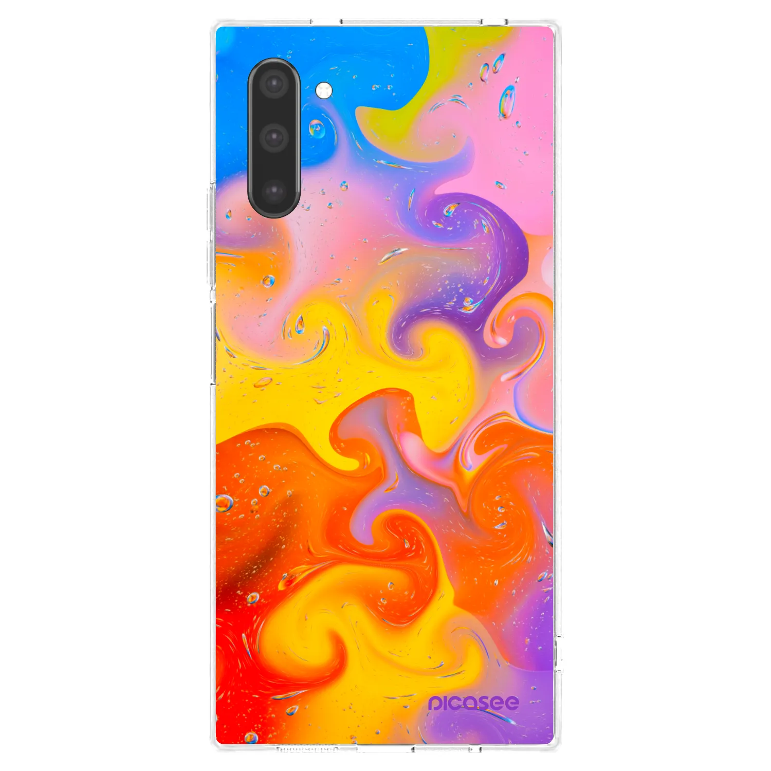 Picasee διαφανής θήκη σιλικόνης Samsung Galaxy Note 10 N970F - Bubbles