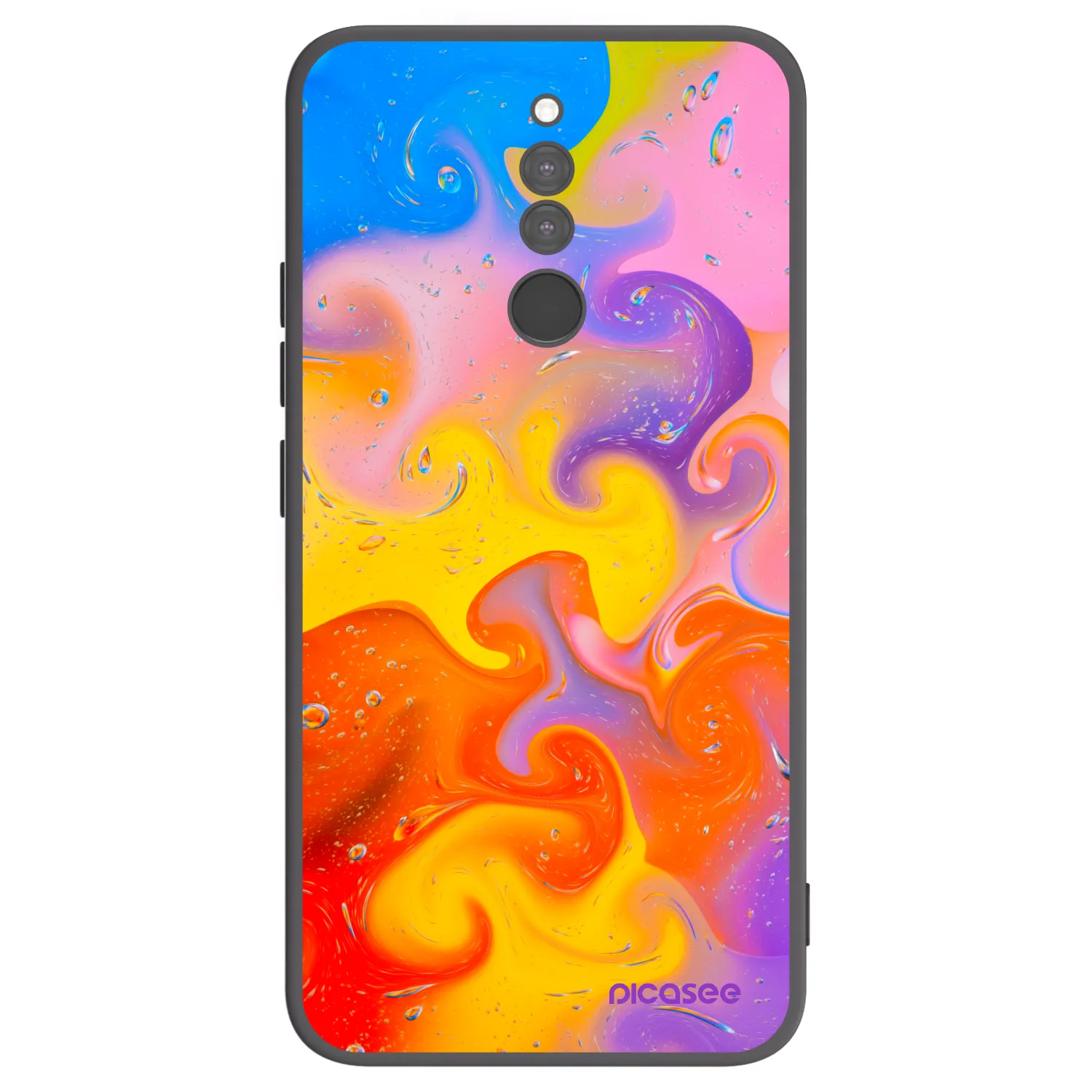 Picasee Μαύρη θήκη σιλικόνης για Xiaomi Redmi 8 - Bubbles