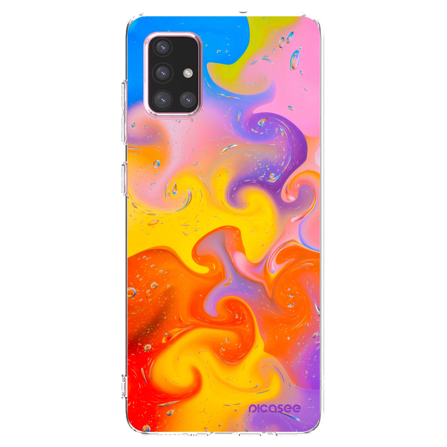 Picasee διαφανής θήκη σιλικόνης Samsung Galaxy A71 A715F - Bubbles